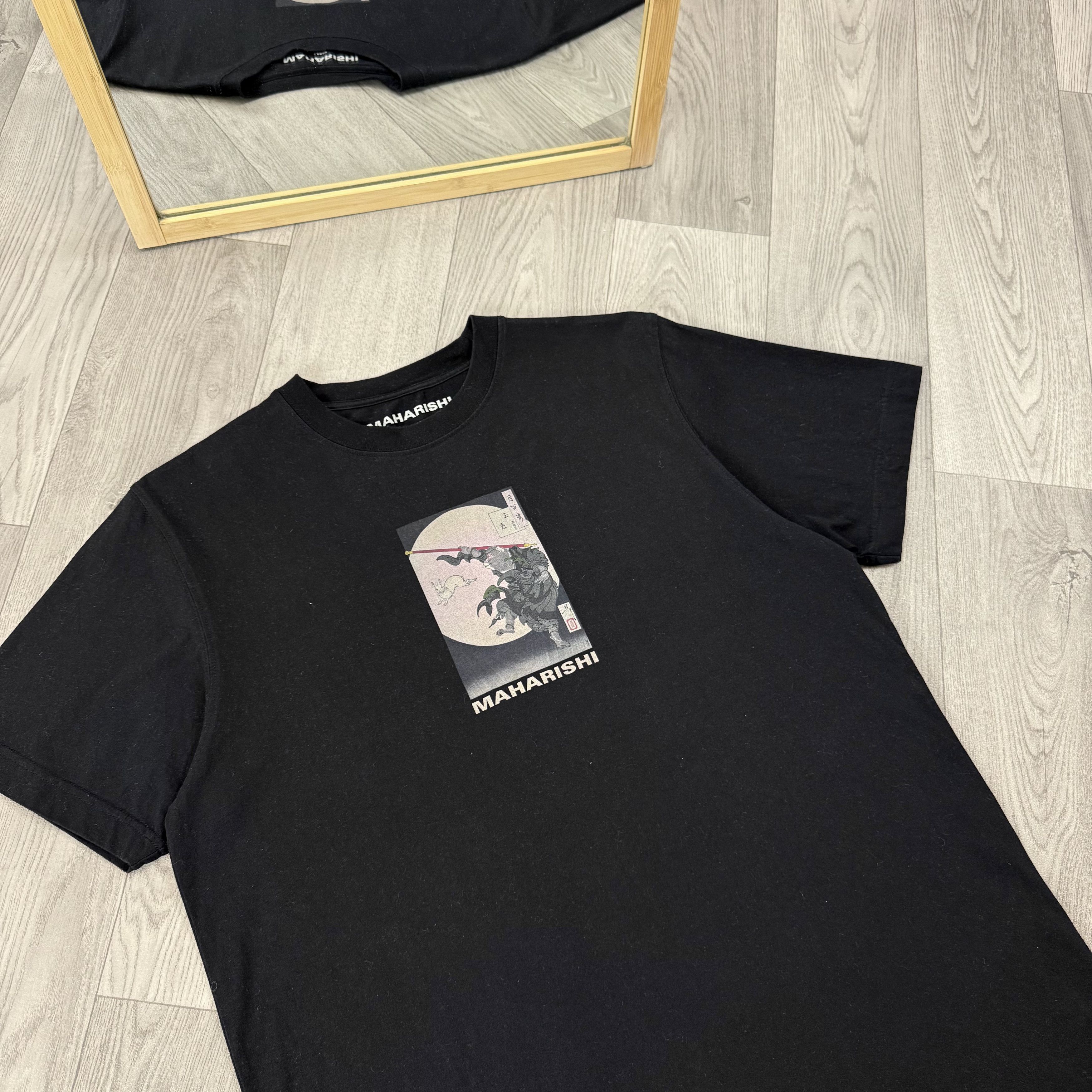 Maharishi Japanese Samurai Graphic Black Tee Shirt