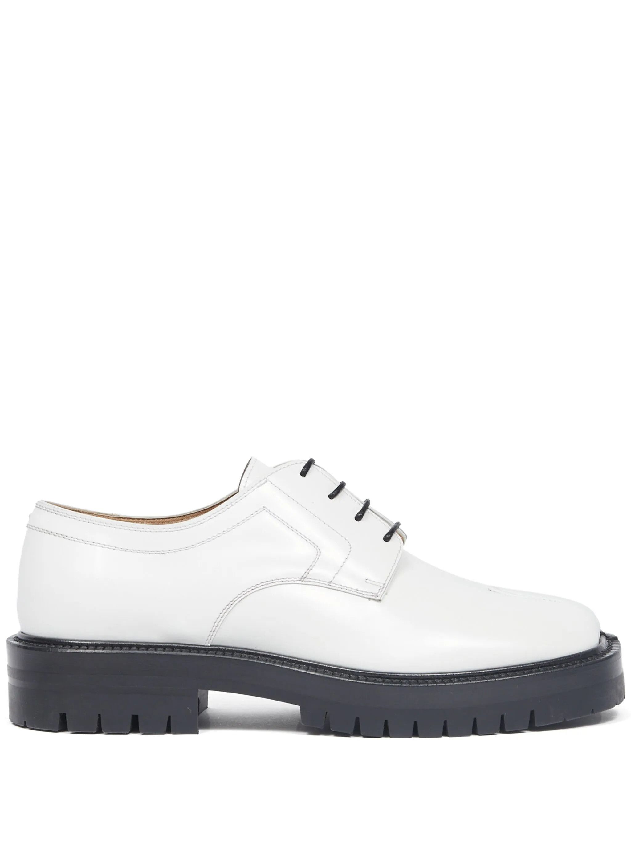 Maison Margiela o1w1db11225 Tabi Lace-up Derby Shoes in White Size US 11 / IT 41 - 1 Thumbnail