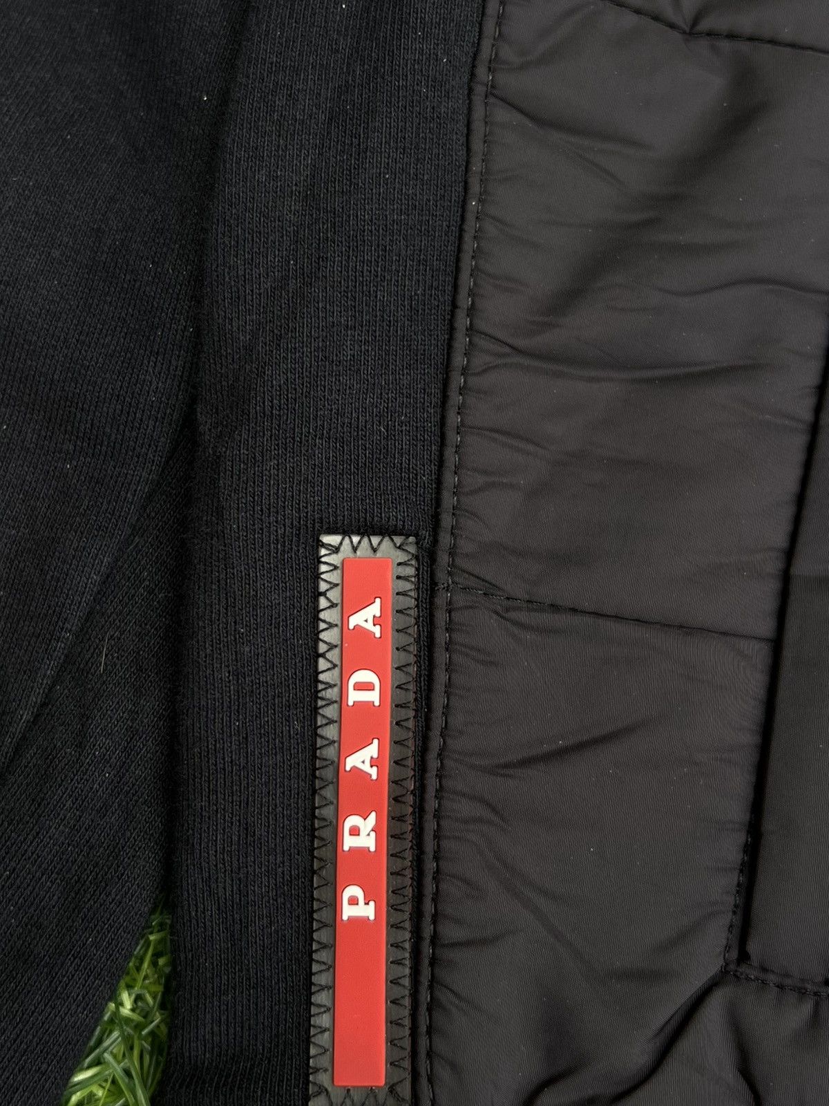 Prada Prada Black Quilted Hybrid Bomber Jacket – Size L Size US L / EU 52-54 / 3 - 13 Thumbnail