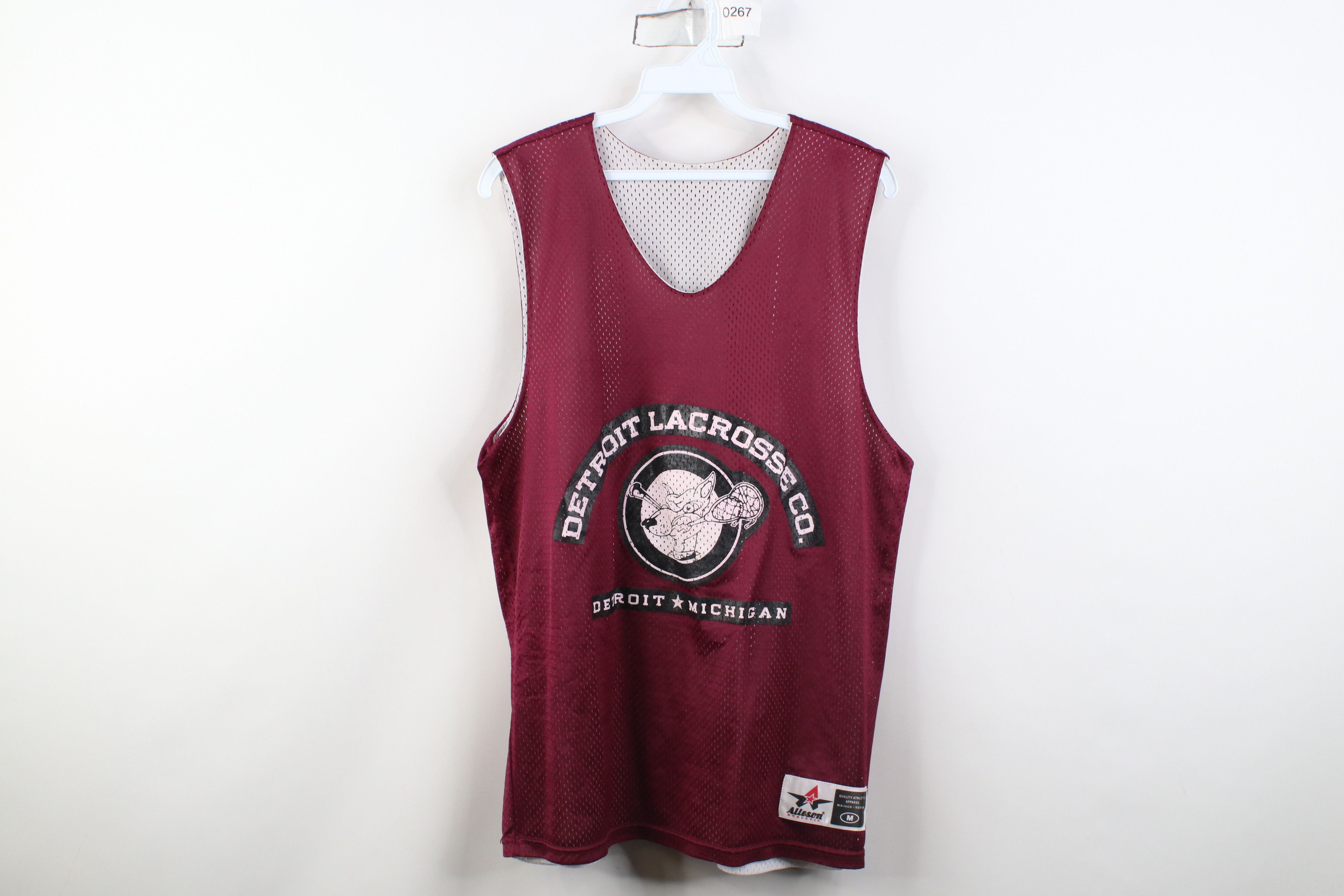 Vintage Vintage Reversible Lacrosse Co Mesh Jersey Maroon White Size US M / EU 48-50 / 2 - 1 Thumbnail