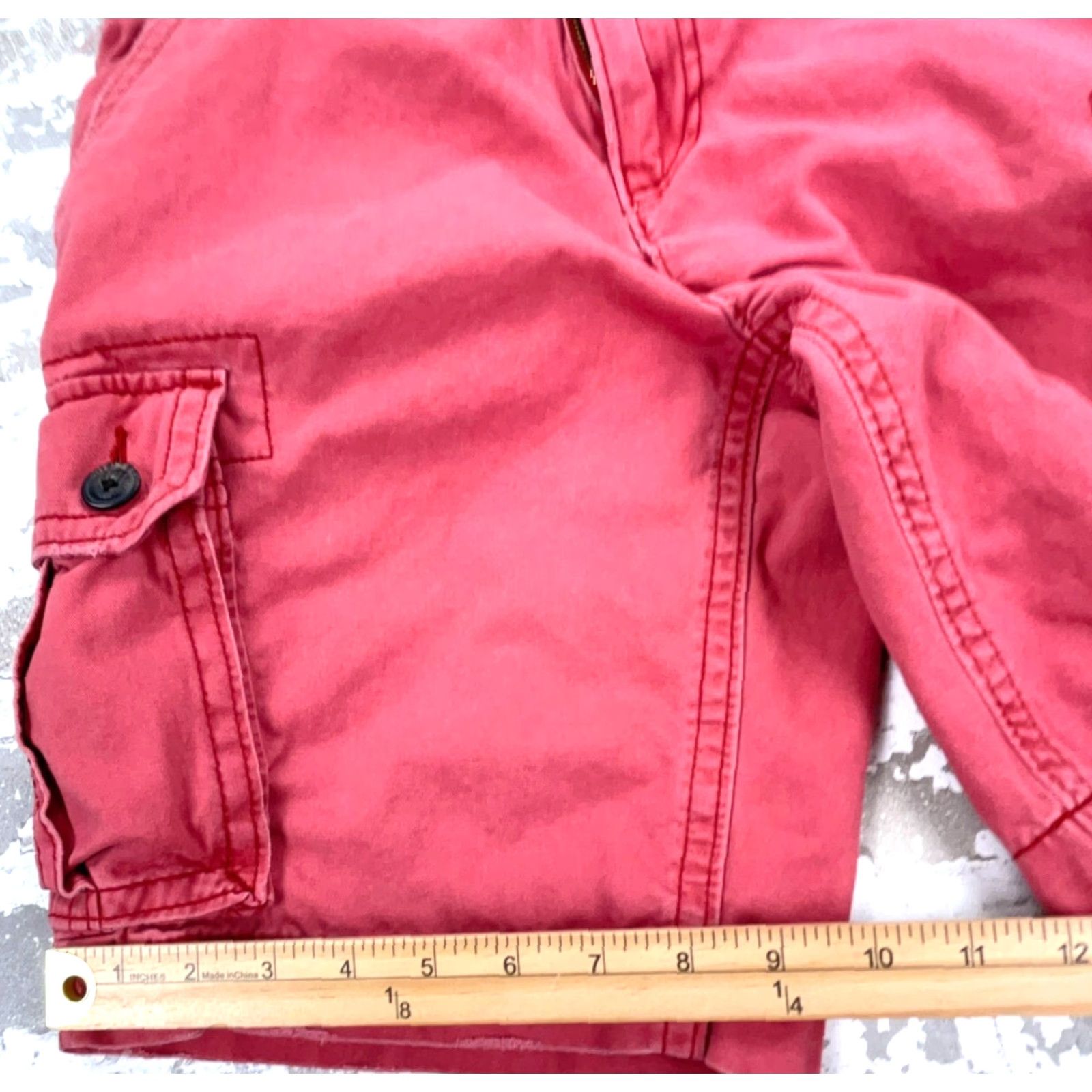 American Eagle Outfitters VINTAGE American Eagle Outfitters Cargo Shorts Men 30 Pink Red Khaki Twill Dad Preppy AEO VTG Y2K Size US 30 / EU 46 - 6 Thumbnail