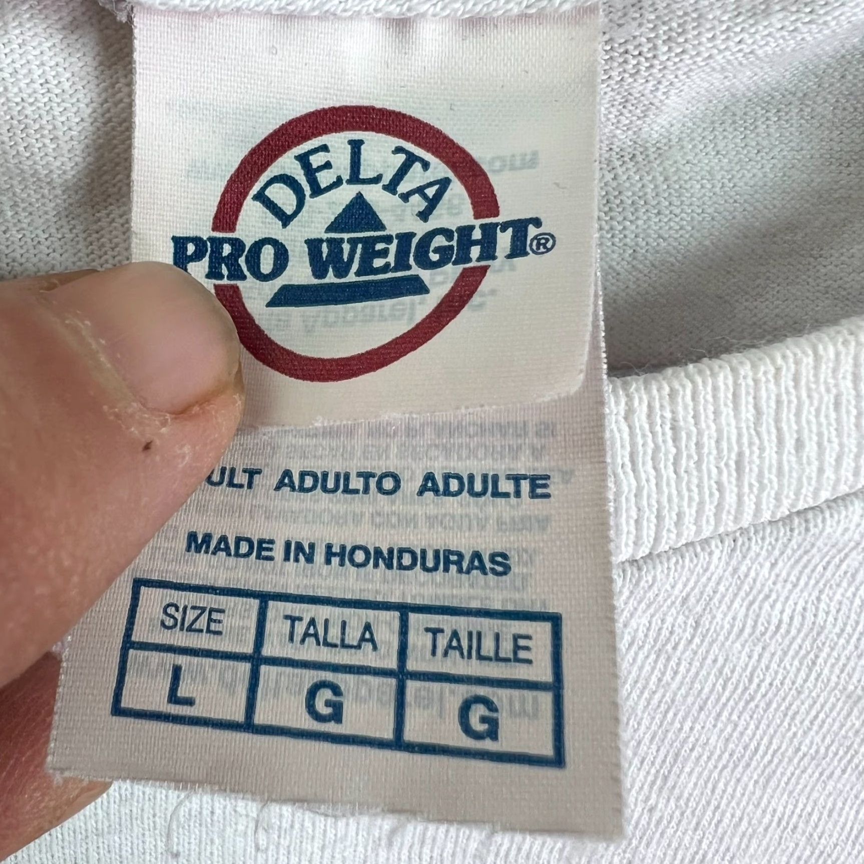 Delta VINTAGE Washington DC Destination T-Shirt Mens Regular White Delta Pro Weight Graphic Print 90s City USA Shade White House Capitol National Mall Size US L / EU 52-54 / 3 - 4 Thumbnail