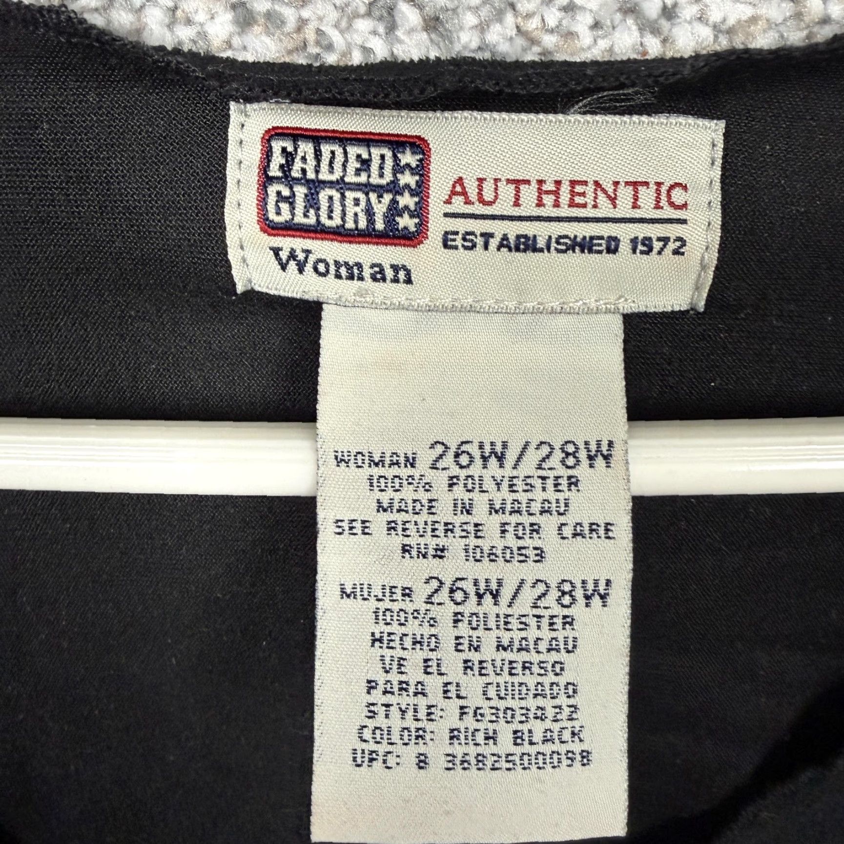 Faded Glory VINTAGE Faded Glory Blouse Womens Plus 26W/28W Black Lace Up Eyelet Trim Embroidered Sequin Boho Gothic Size 4XL / US 24-26 - 5 Thumbnail