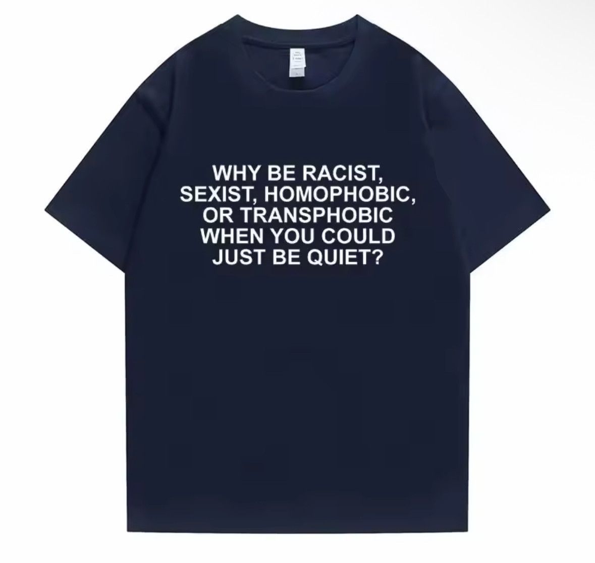 Other Y2K Vintage Why Be Racist Frank Dark Blue T-Shirt Size US L / EU 52-54 / 3 - 1 Thumbnail