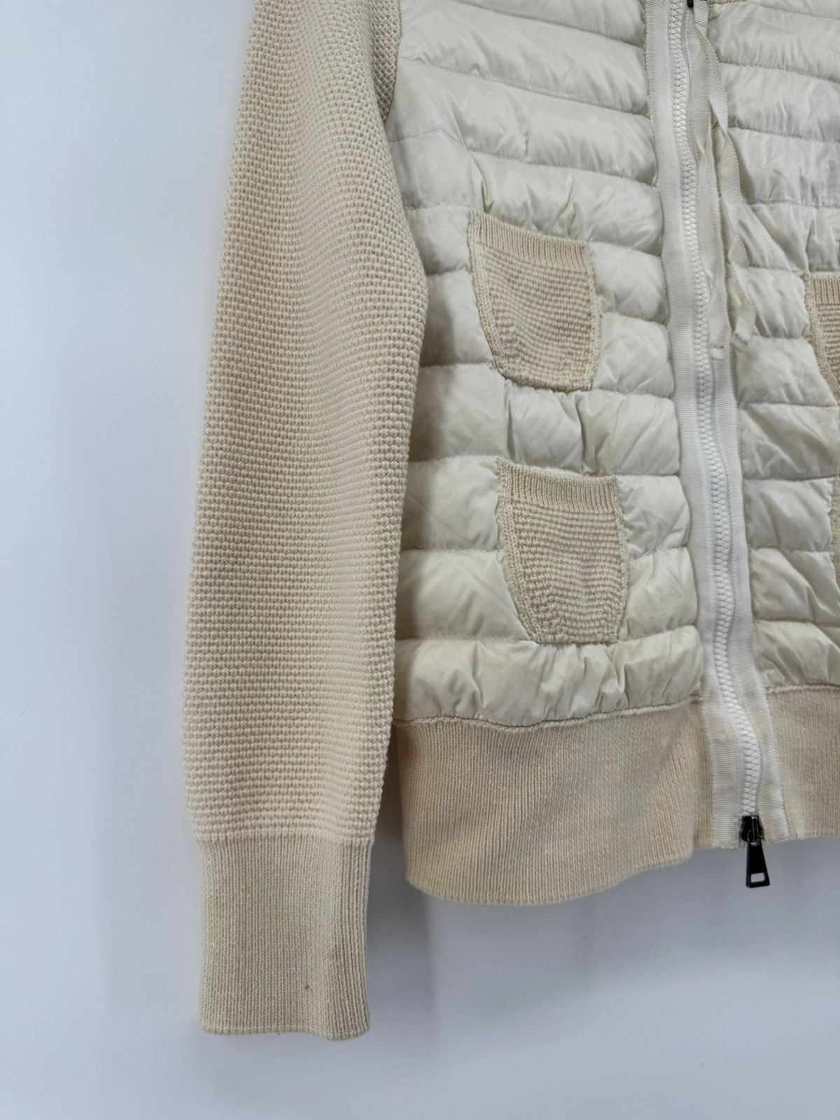Moncler MONCLER MAGLIONE TRICOT ALLA COREANA knit x nylon cardigan M Size M / US 6-8 / IT 42-44 - 6 Thumbnail