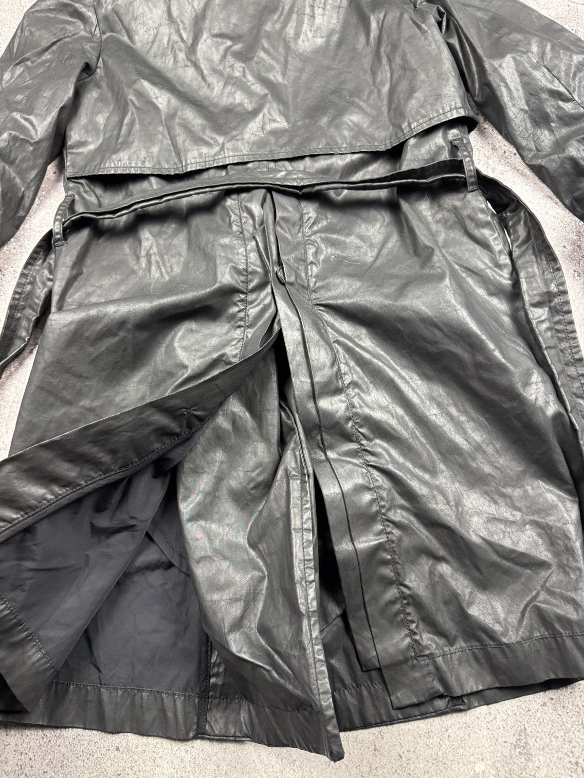 Allsaints Vintage Allsaints Y2K Black Trench coat Size XS / US 0-2 / IT 36-38 - 11 Thumbnail
