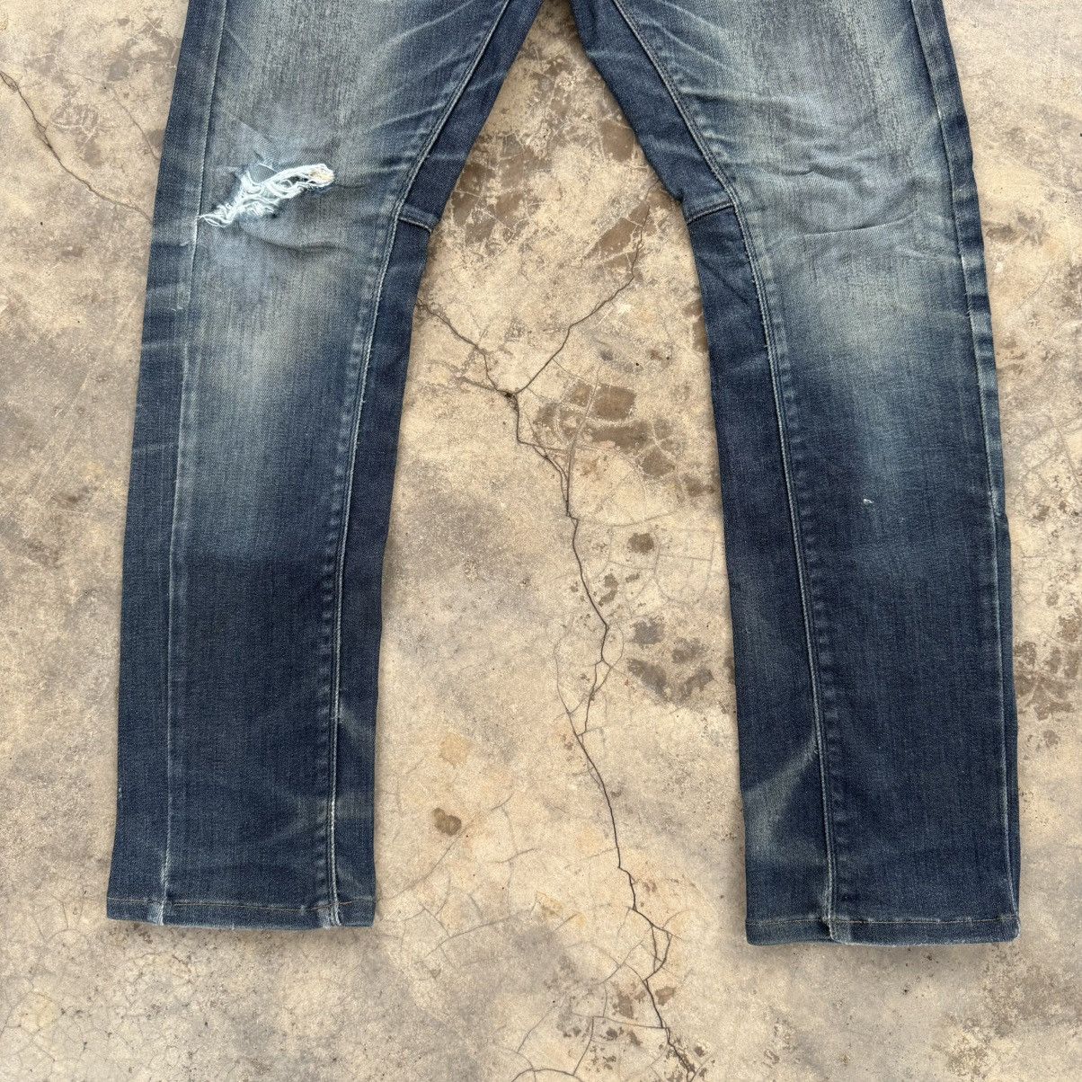 Edwin VINTAGE EDWIN JERSEY FADED RIPPEP JEAN DENIM PANTS Size US 34 / EU 50 - 5 Thumbnail