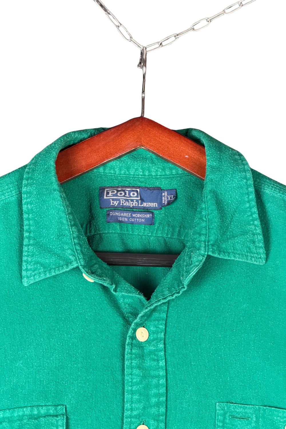 Polo Ralph Lauren 90s Polo Ralph Lauren Heavy Brushed Cotton Workshirt Size US XL / EU 56 / 4 - 4 Thumbnail