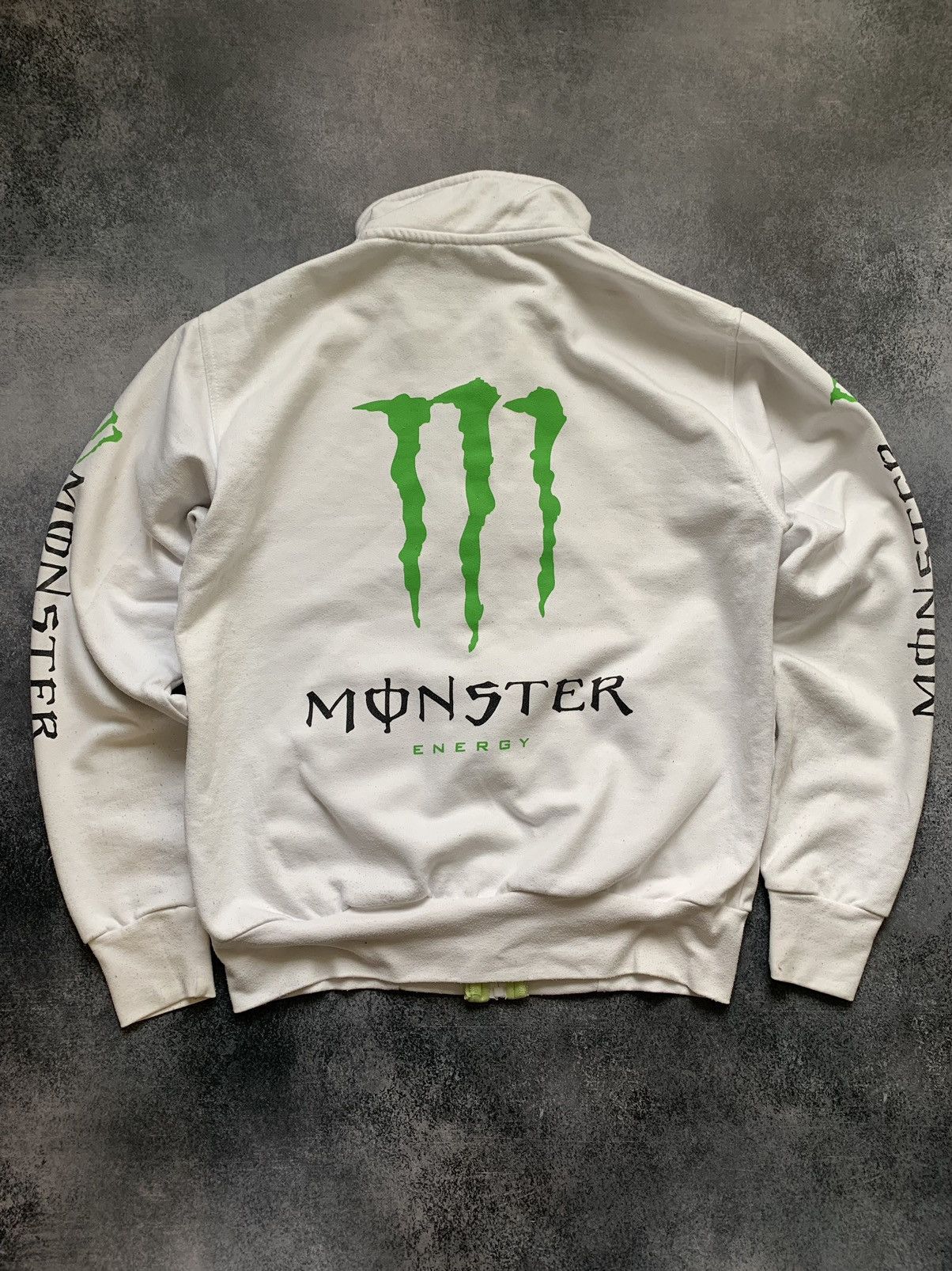 Affliction × Vintage Vintage Y2k Monster Energy Racing Sweatshirt Zip Up Size US L / EU 52-54 / 3 - 7 Thumbnail