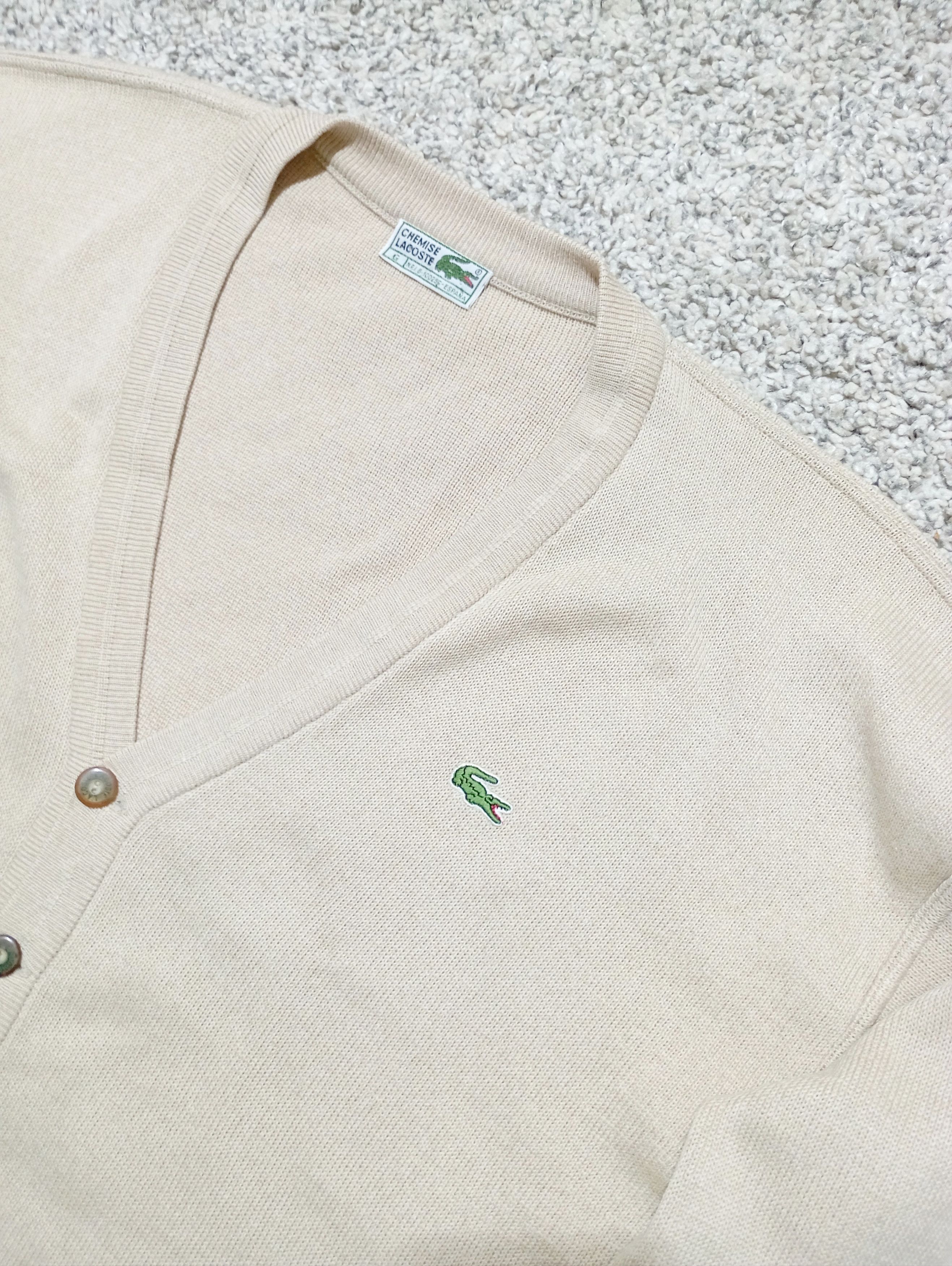 Lacoste Vintage Lacoste 90s Cardigan Sweater Old Money Style Size US L / EU 52-54 / 3 - 3 Thumbnail