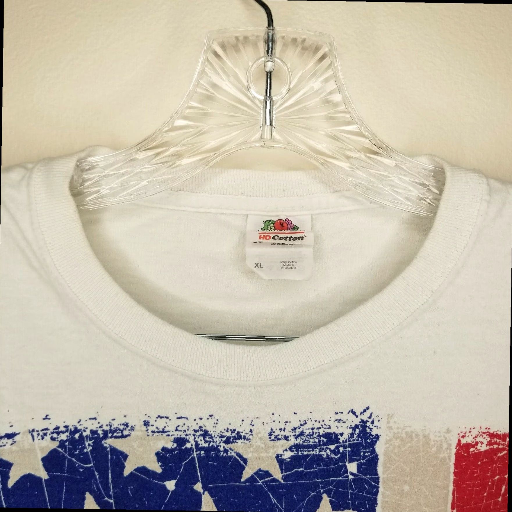 Fruit Of The Loom Fruit of the Loom Patriotic American Flag White T-Shirt Adult XL Mens Size US XL / EU 56 / 4 - 3 Thumbnail