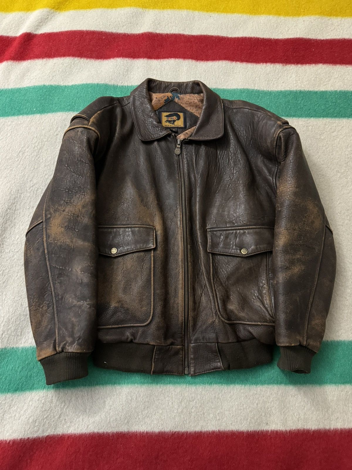 ジャケット・アウター vintage g-1 leather flight jacket BLK XL Vintage 90s G-1 Leather Flight Jacket