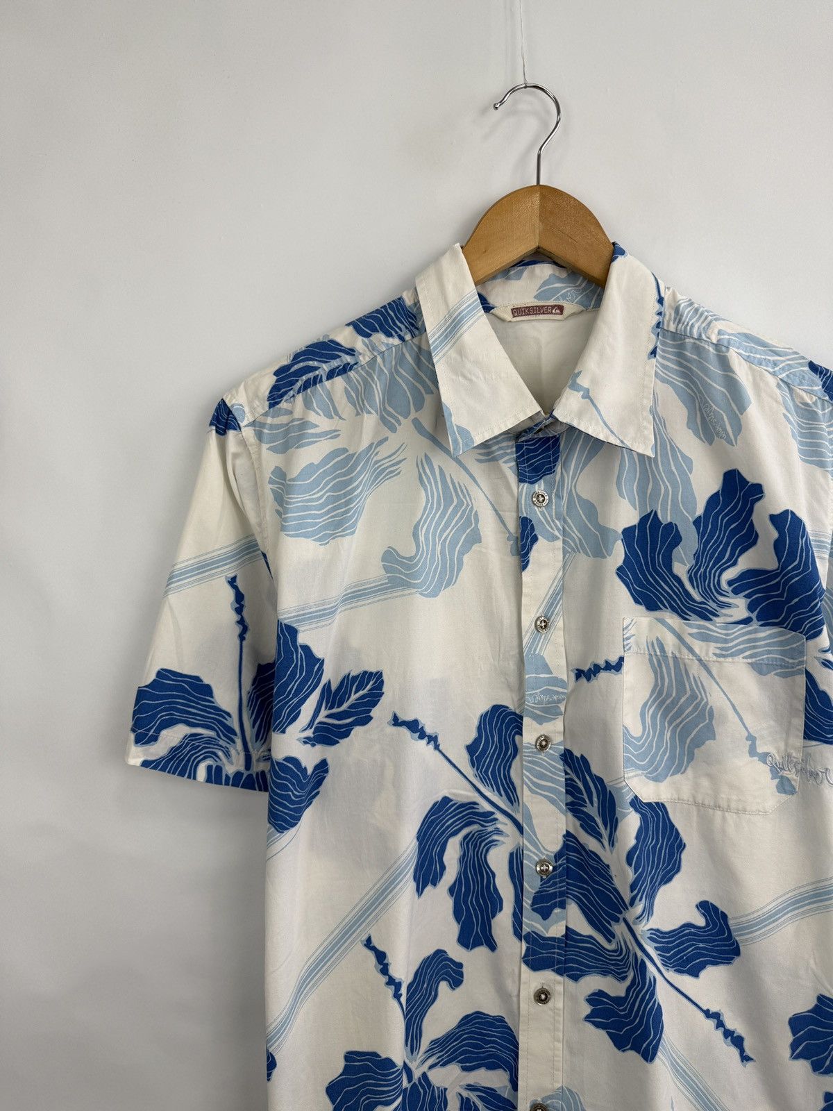 Quiksilver 🌺 Vintage 90s Quiksilver Hawaiian Shirt Rare Retro Hype Y2K Size US M / EU 48-50 / 2 - 2 Thumbnail