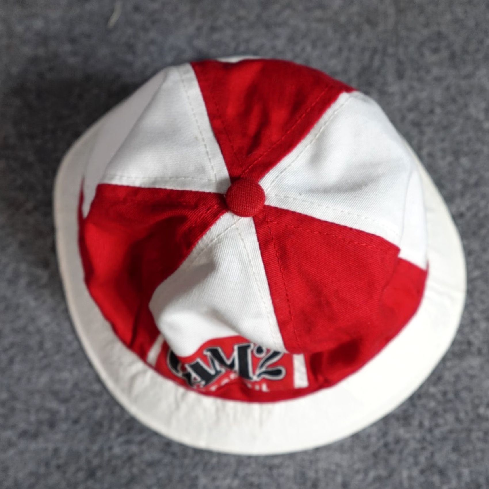 Vintage VINTAGE American Vintage Cam2 Motor Oil Bucket Hat White Red Unisex Adults Adjustable Small? Size ONE SIZE - 3 Thumbnail