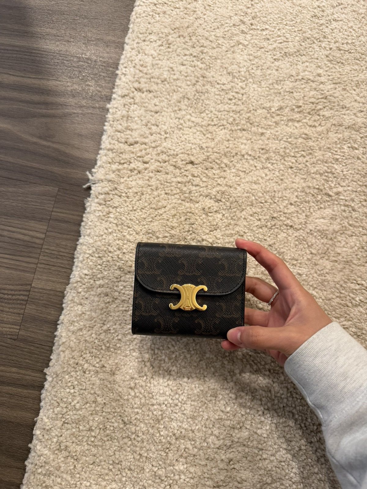 Celine CELINE Small Flap Wallet TRIOMPHE IN Triomphe Canvas Size ONE SIZE - 2 Thumbnail