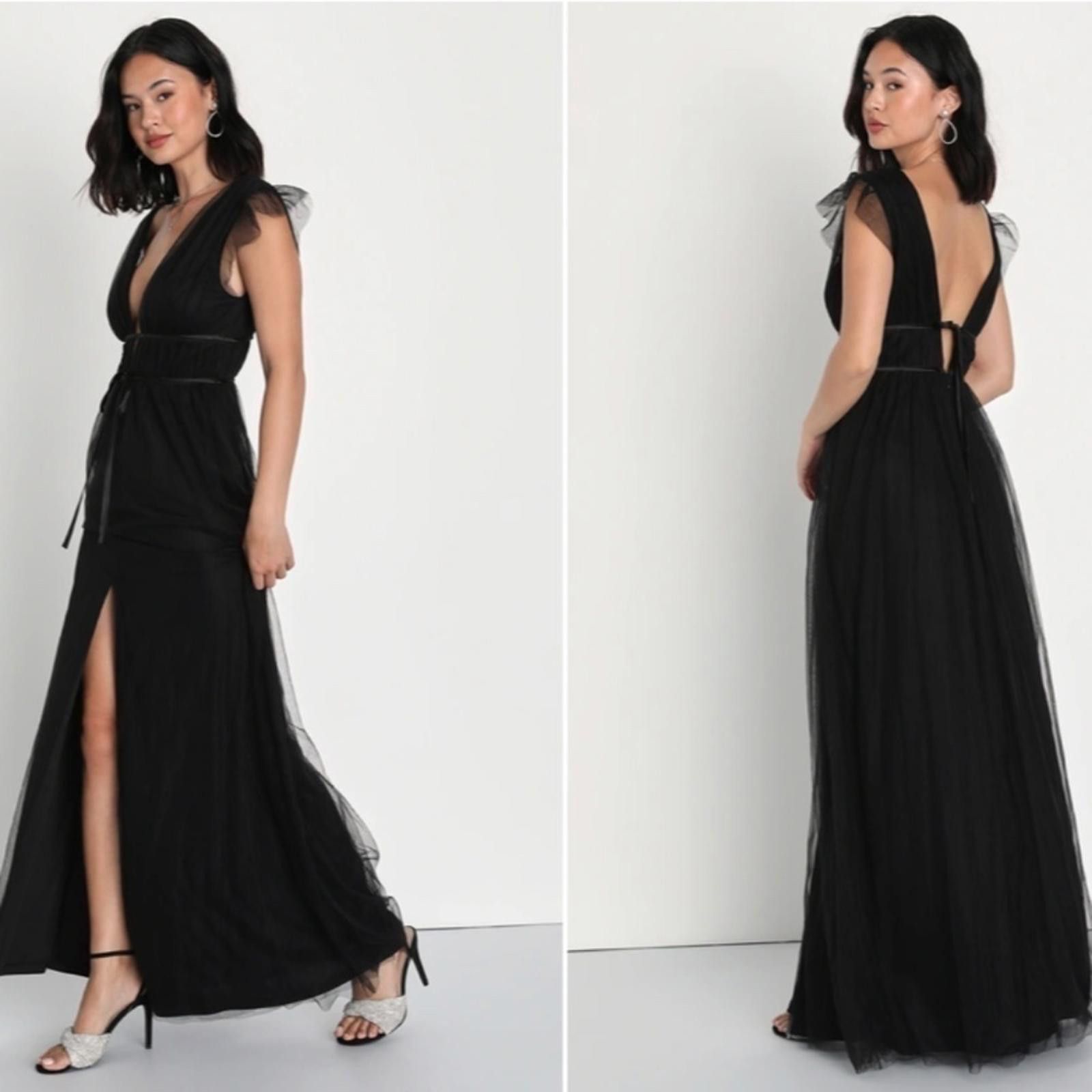 Lulus LULU's Prom Wedding Tulle Mesh Empire Waist Maxi Size S / US 4 / IT 40 - 2 Thumbnail