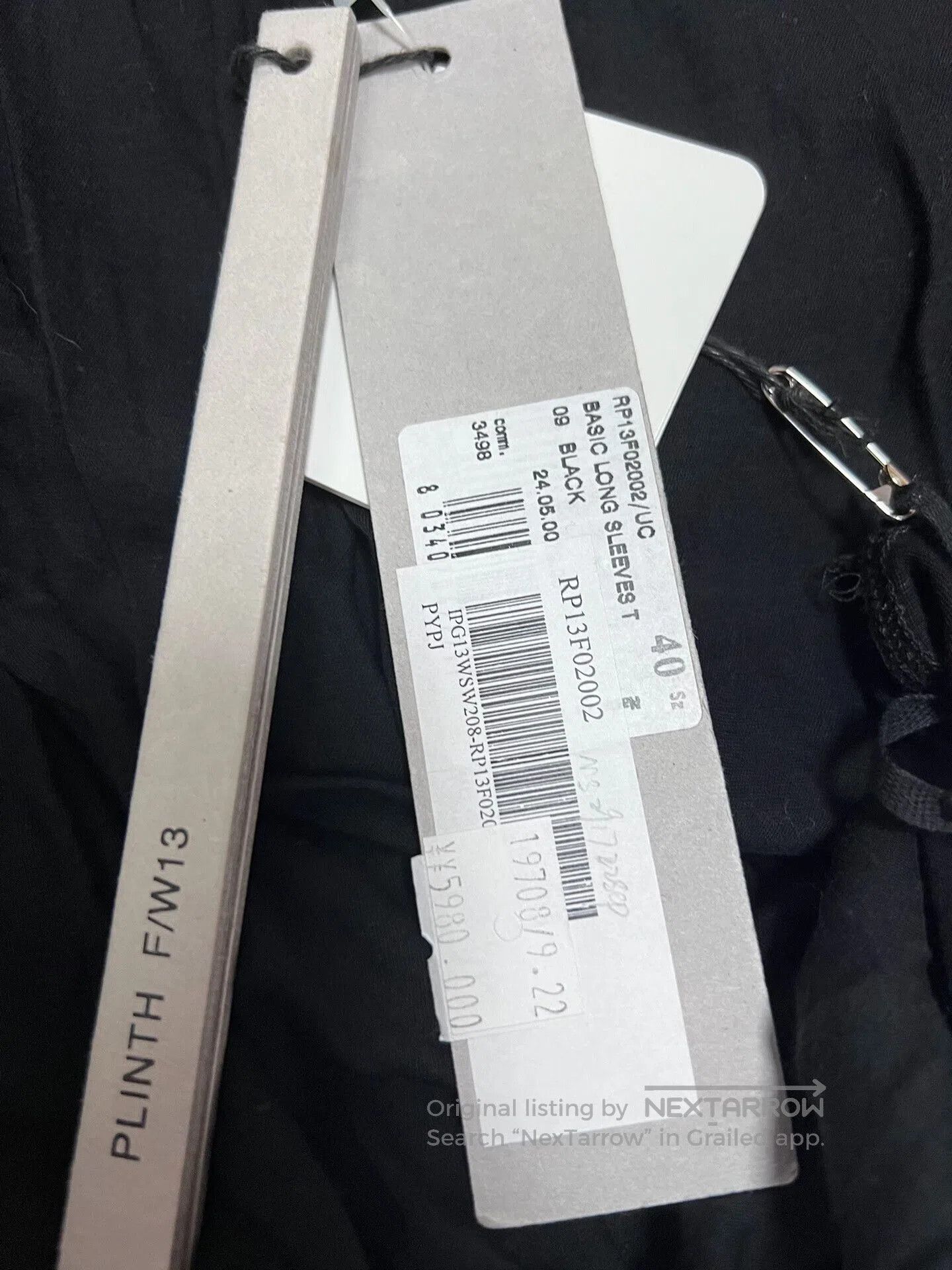 Rick Owens Rick Owens Black Long Sleeve T. Size US XXS / EU 40 - 6 Thumbnail