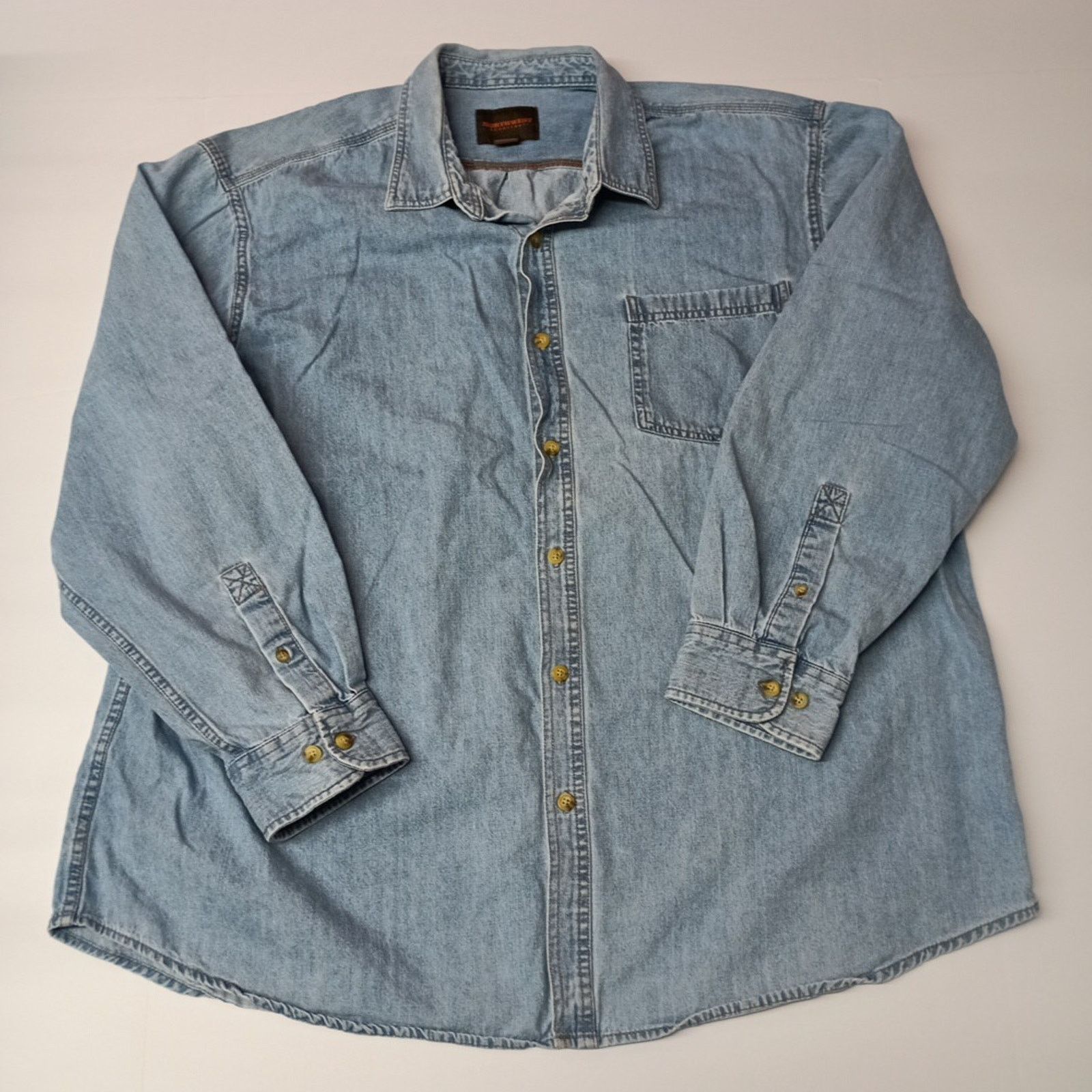 Northwest Territory Northwest Territory Denim Shirt Men's Size 2XL Blue Cotton Size US XXL / EU 58 / 5 - 1 Thumbnail