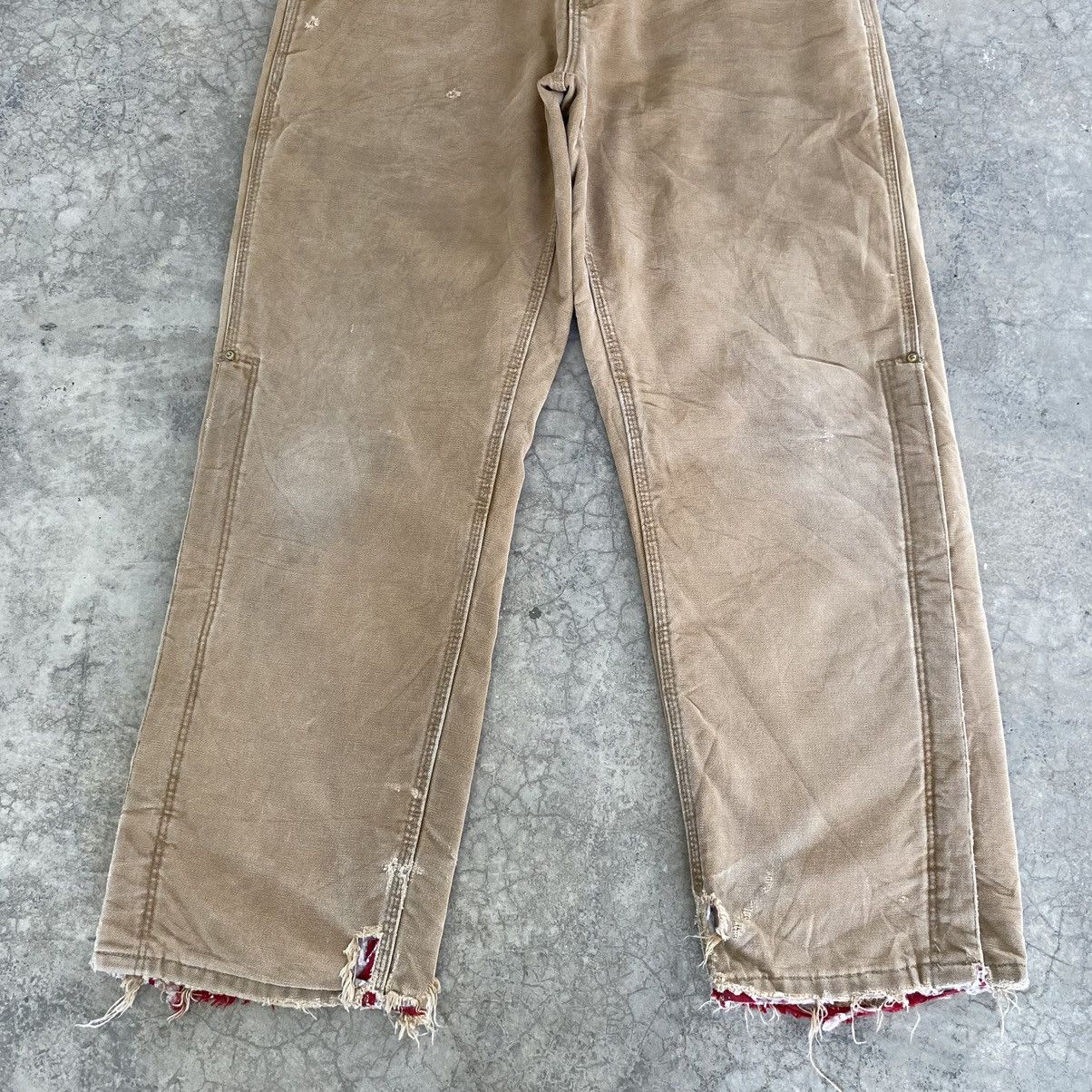 Carhartt VTG Carhartt Insolation Lined Faded Tan Workwear Pants Size US 33 - 6 Thumbnail