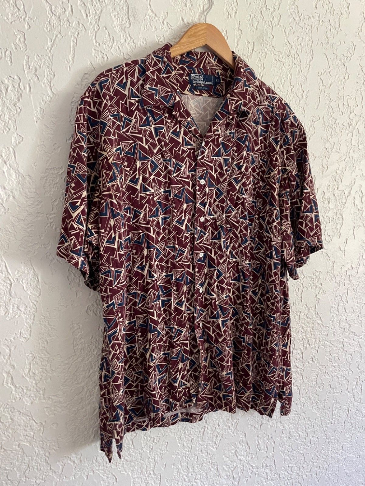 Polo Ralph Lauren 🔥 Polo Ralph Lauren® RARE 90s Geometric Rayon Camp Shirt Size US XL / EU 56 / 4 - 2 Thumbnail