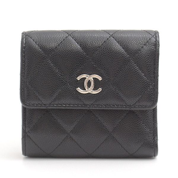 Chanel Chanel Chanel Caviar Skin Matelasse Tri-Fold Wallet Leather Short Wallet 30- in Great Condition Size ONE SIZE - 1 Thumbnail