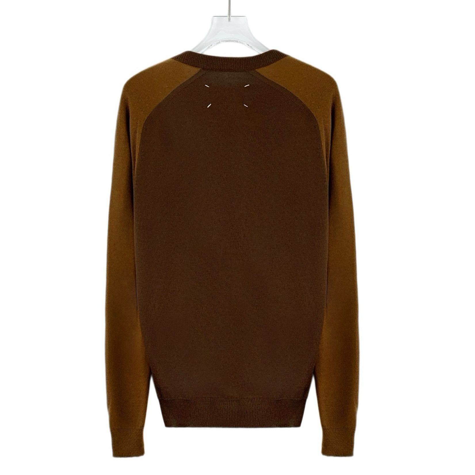 Maison Margiela Maison Margiela V-Neck Wool Sweater Brown (S) Size US S / EU 44-46 / 1 - 2 Thumbnail