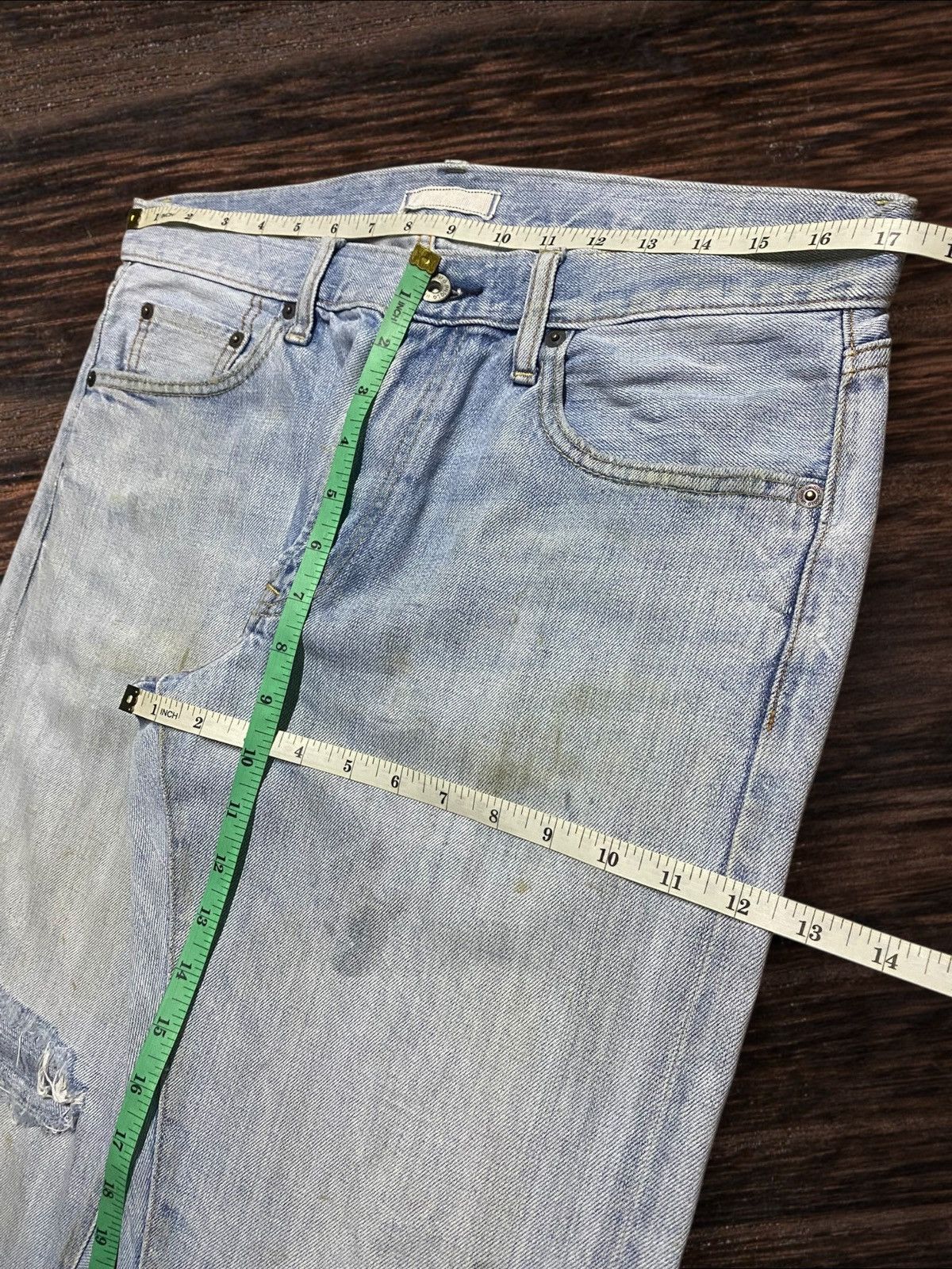 Japanese Brand Vintage Japanese Brand Uniqlo Light Wash Distressed Loose Size US 34 / EU 50 - 14 Thumbnail