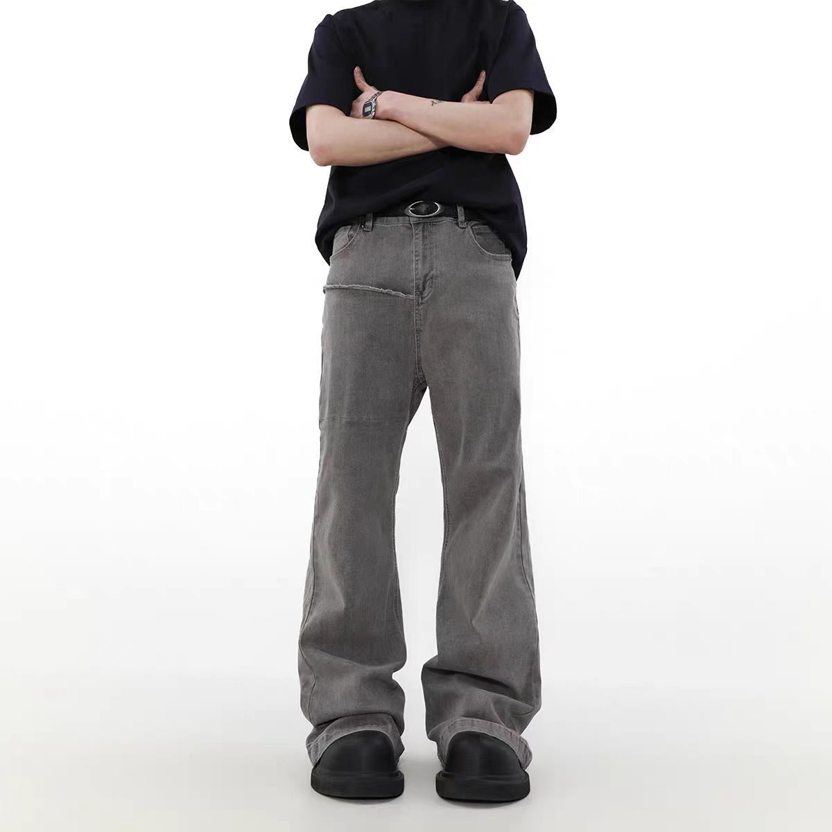Japanese Brand × Jean Vintage high street loose micro flare jeans Size US 33 - 4 Thumbnail