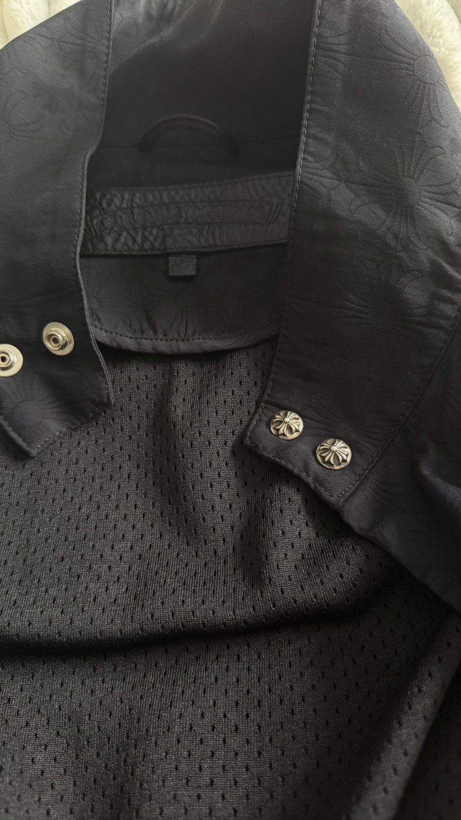 Chrome Hearts Chrome Hearts Tonal Print Lightweight Windbreaker Cropped Size US XL / EU 56 / 4 - 7 Thumbnail
