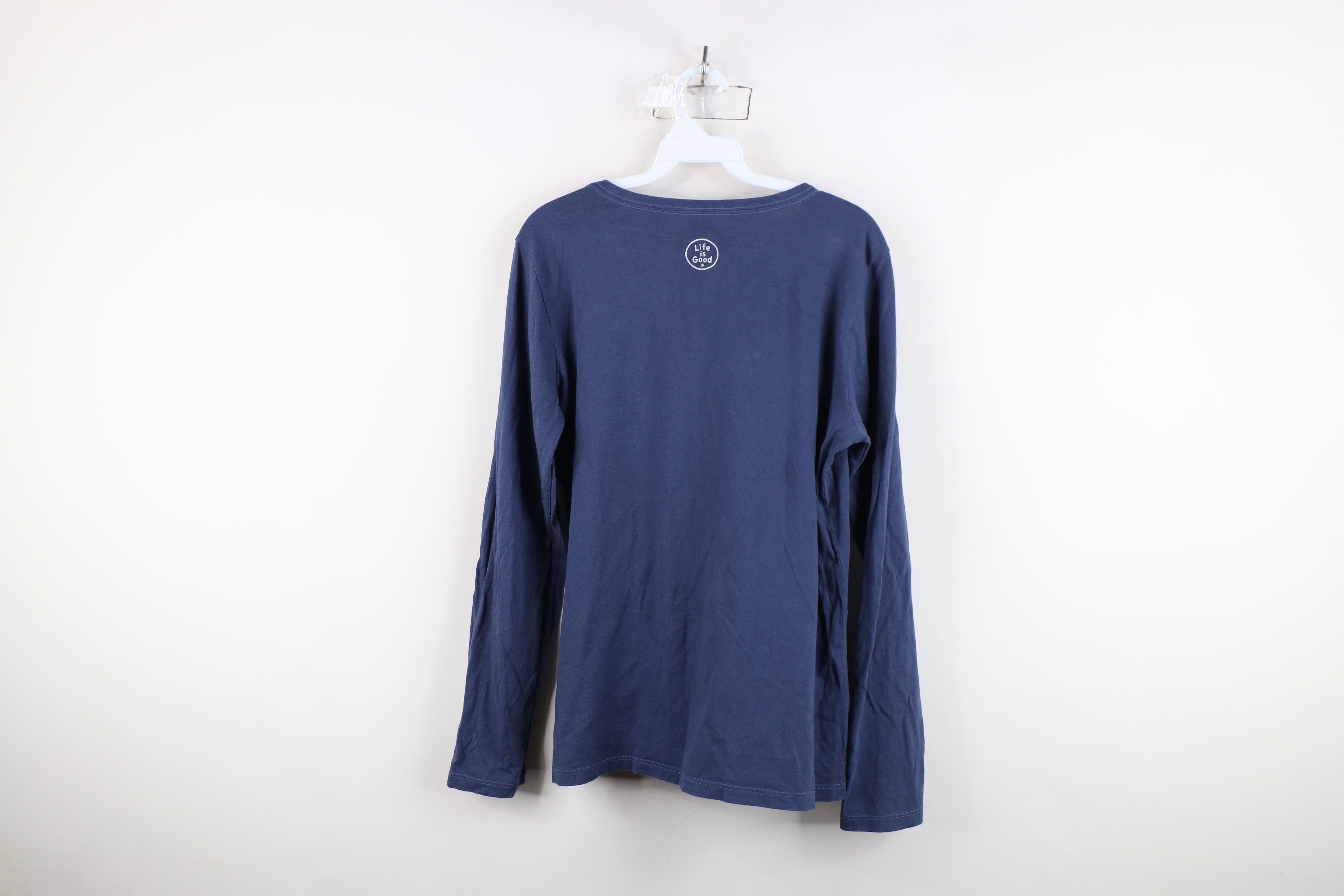 Life is Good Life Is Good Awesome Moon Dog Cat Long Sleeve T-Shirt Blue Size M / US 6-8 / IT 42-44 - 13 Thumbnail