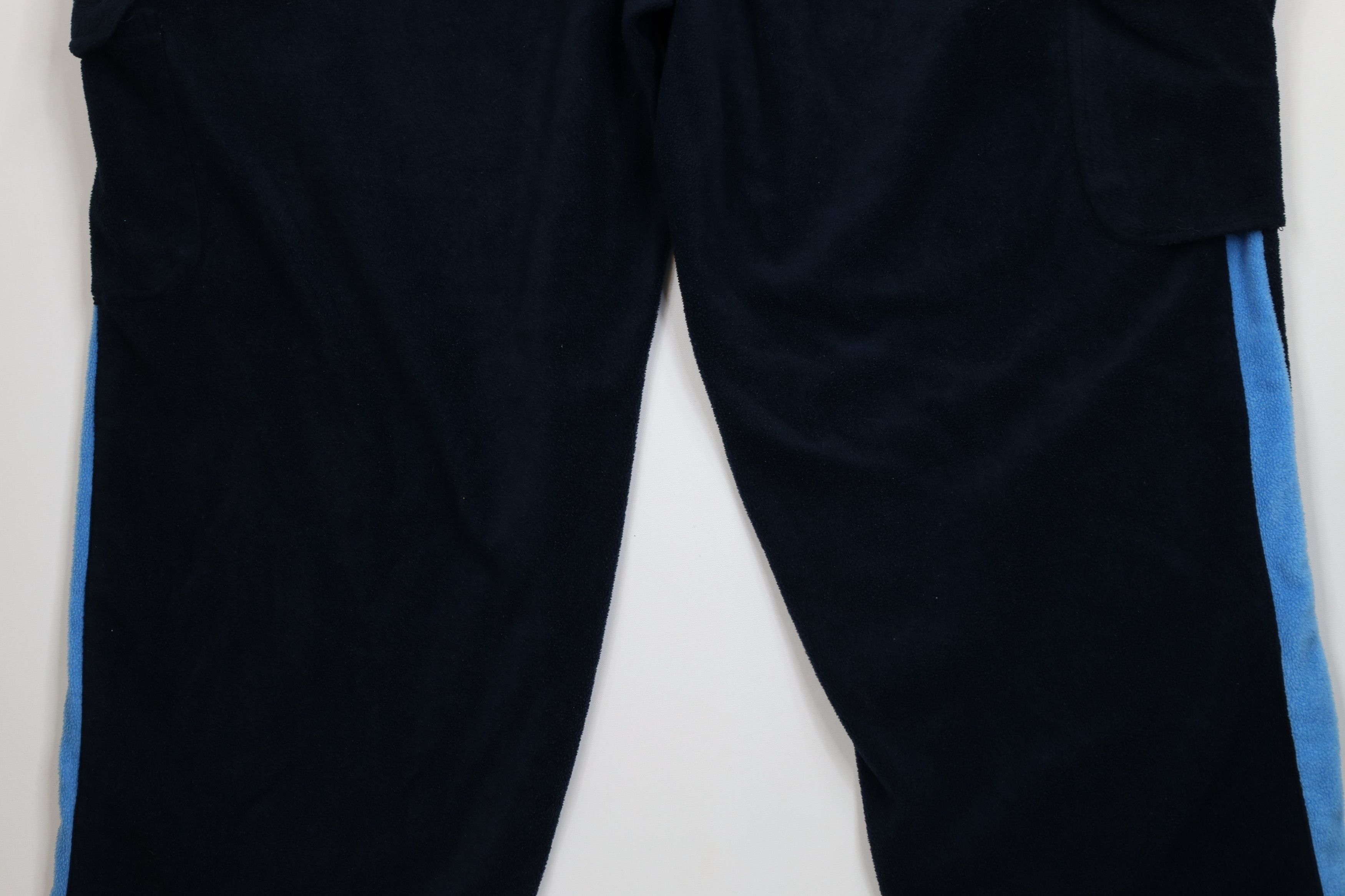 Vintage Vintage 90s Y2K Wilson Wide Leg Fleece Cargo Sweatpants Blue Size US 44 / EU 60 - 15 Thumbnail