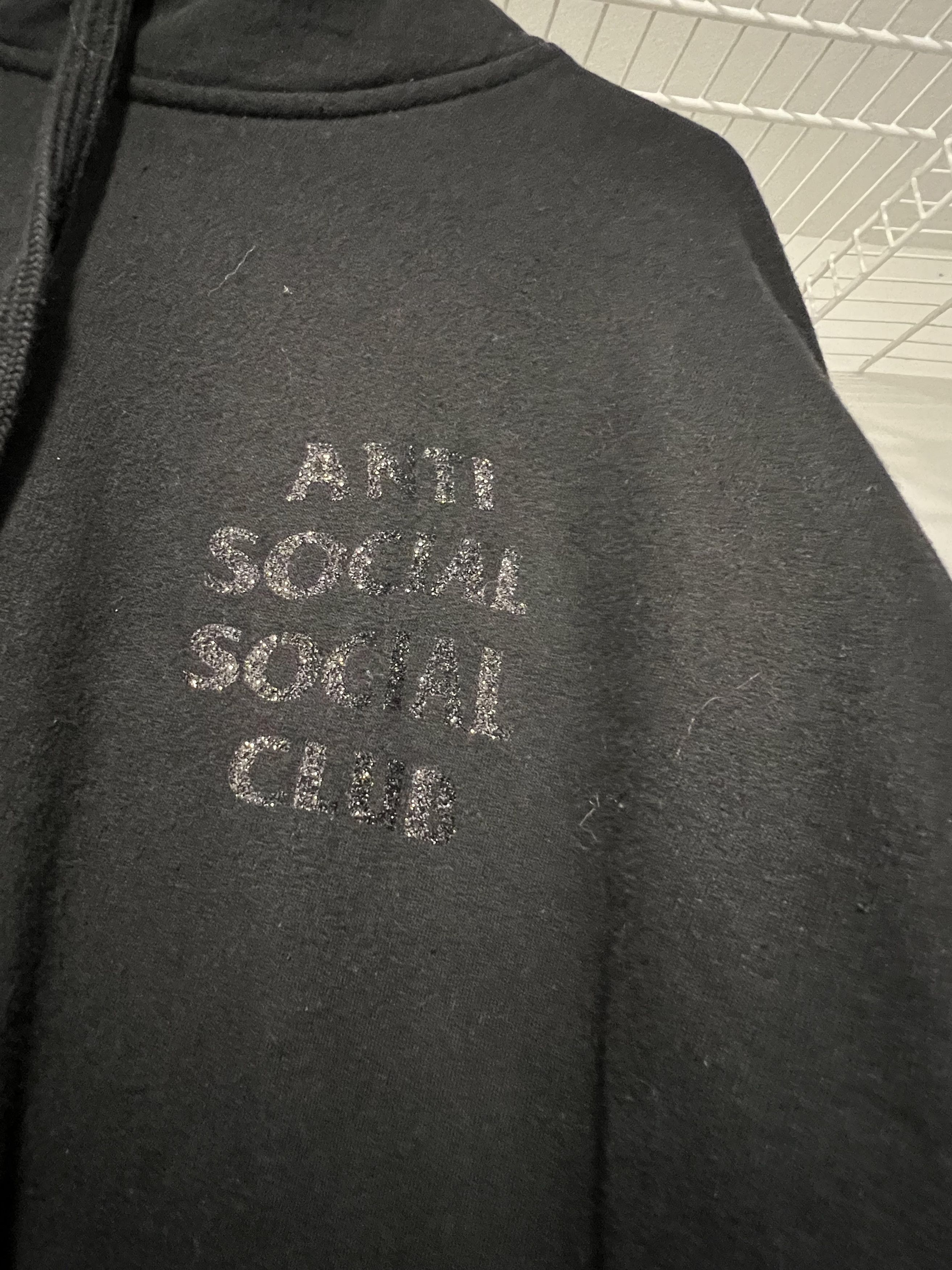 Anti Social Social Club Anti Social Social Club Glitter Blinded Hoodie 'Black' Size US L / EU 52-54 / 3 - 3 Thumbnail