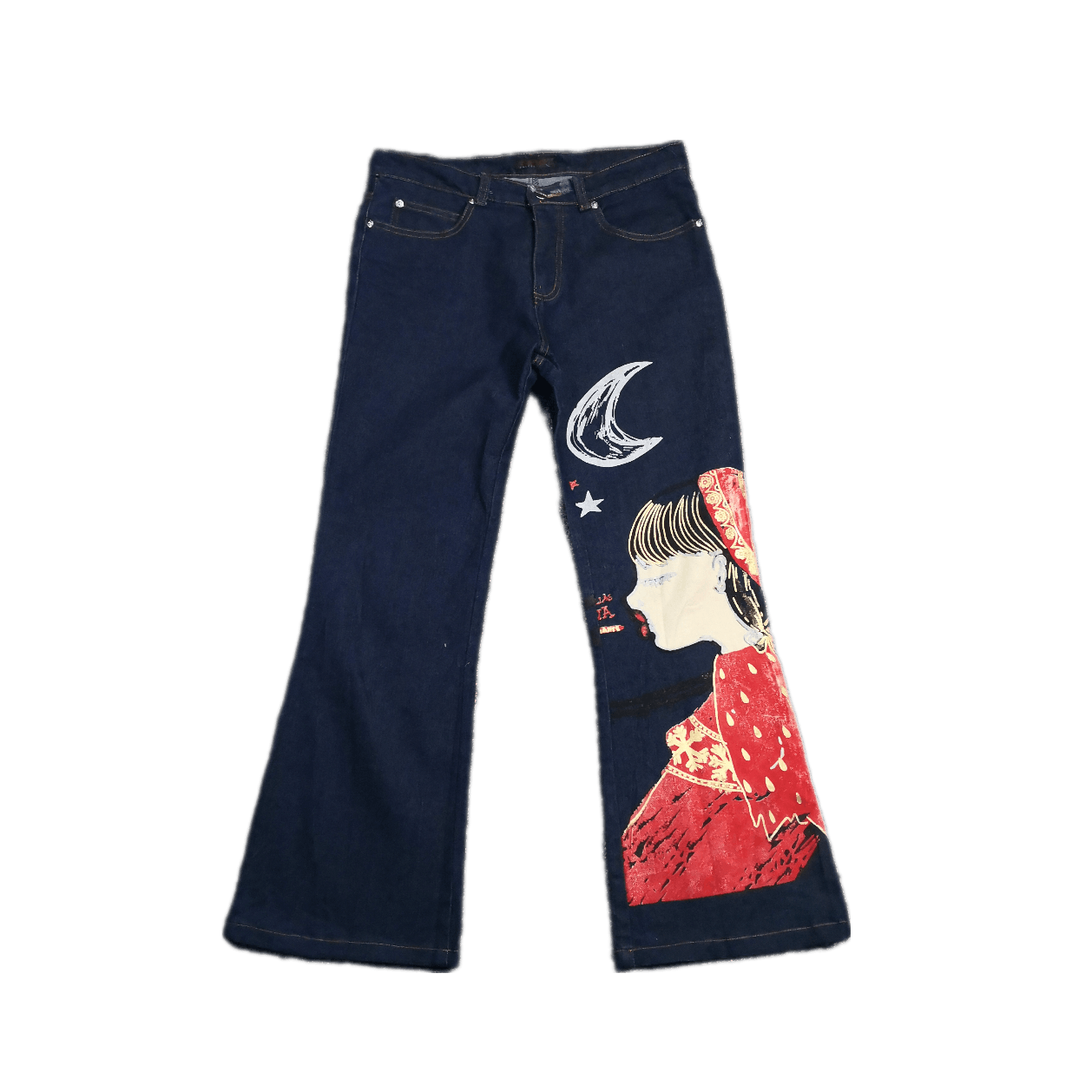 パンツ Sixshooter Prelude baggy denim archive Japanese Brand Six Shooter PRELUDE Baggy Flared Denim | Grailed