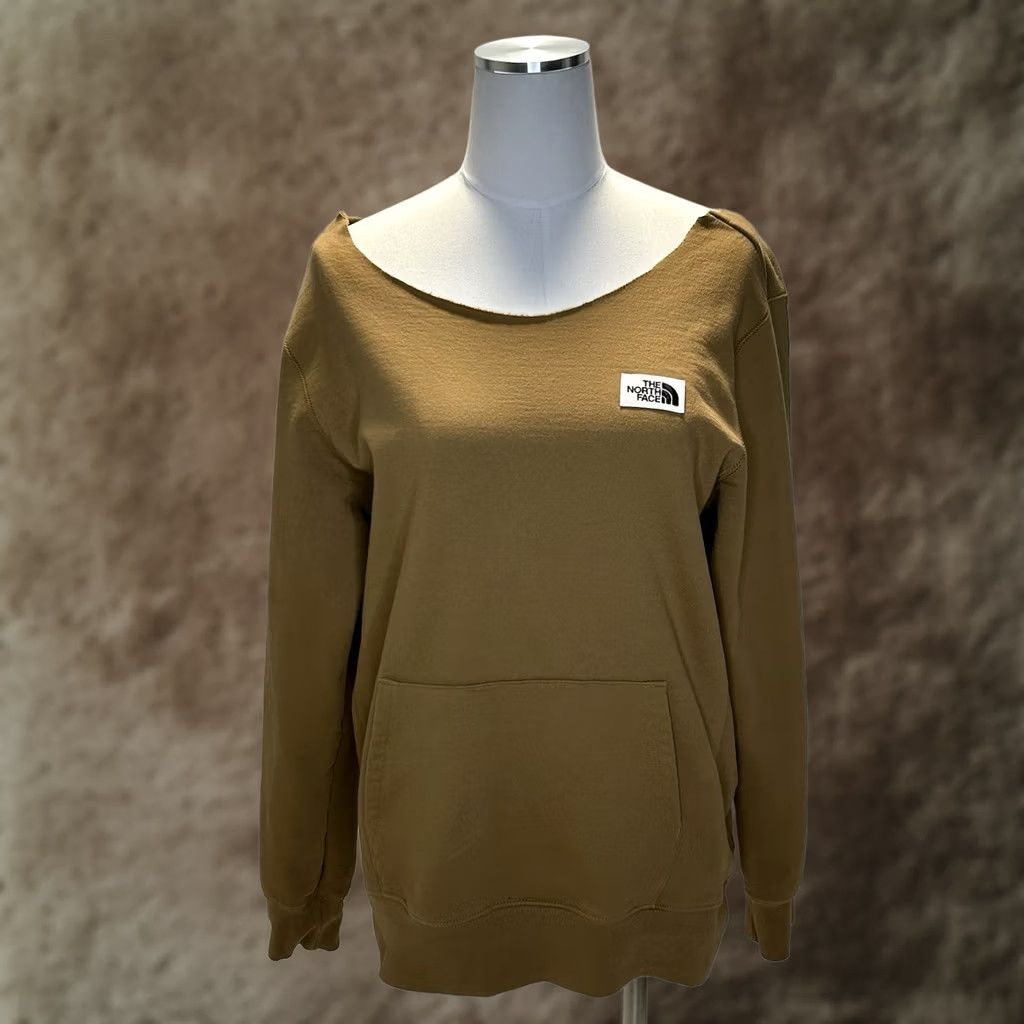 The North Face The North Face Women’s Heritage Patch Collarless Sweatshirt Almond Butter Tan L Pullover Size L / US 10 / IT 46 - 1 Thumbnail
