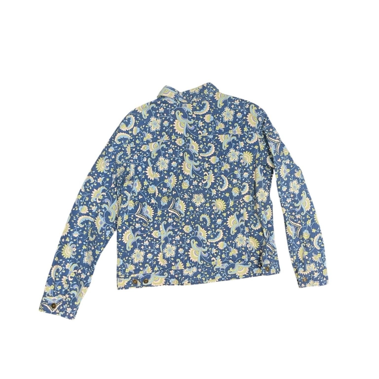 Charter Club Floral Paisley Zip up Jacket Size Large Boho Chic Whimsical Size L / US 10 / IT 46 - 2 Thumbnail