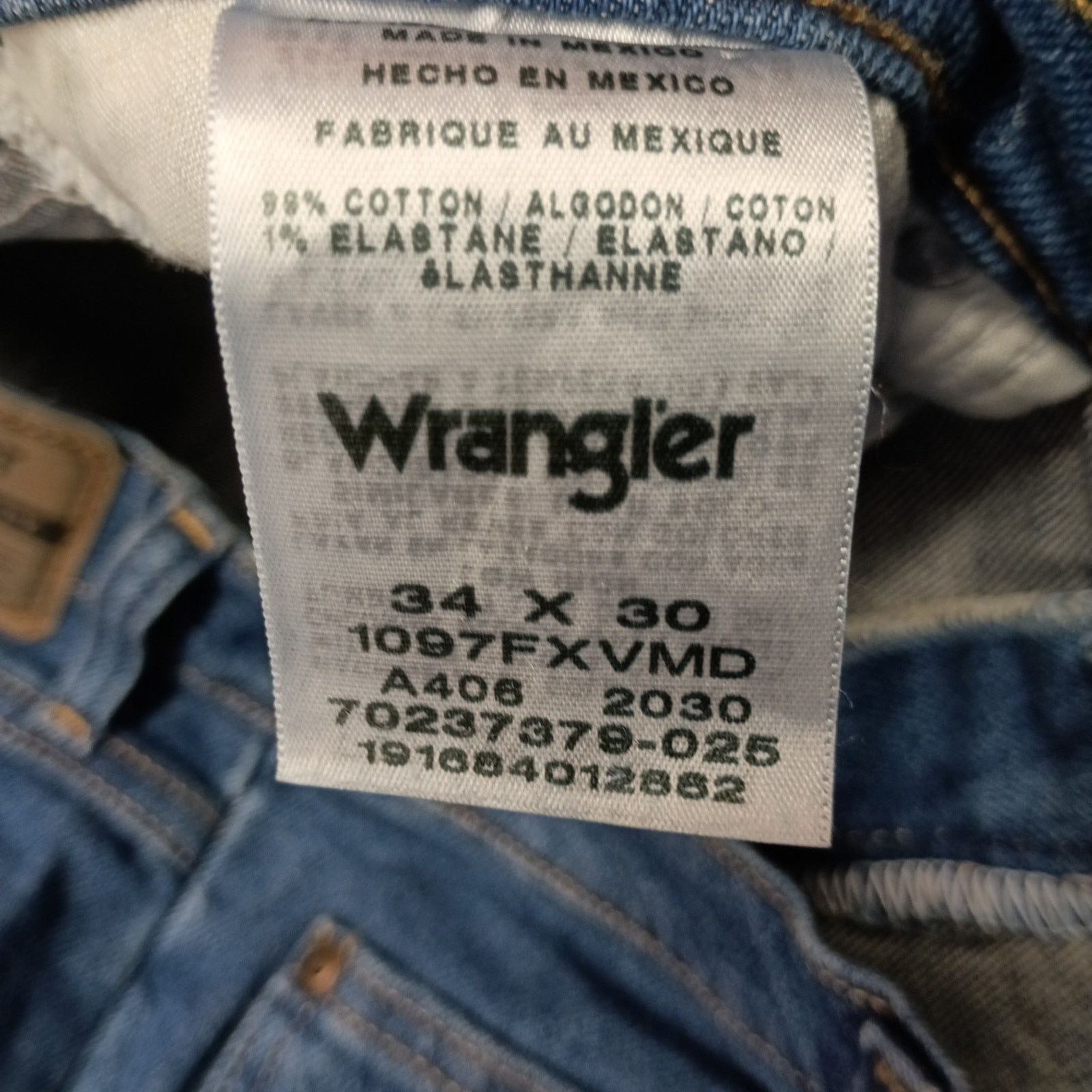 Wrangler Wrangler Relaxed Fit Stretch Jeans Men's Size 34x30 Blue Size US 34 / EU 50 - 5 Thumbnail