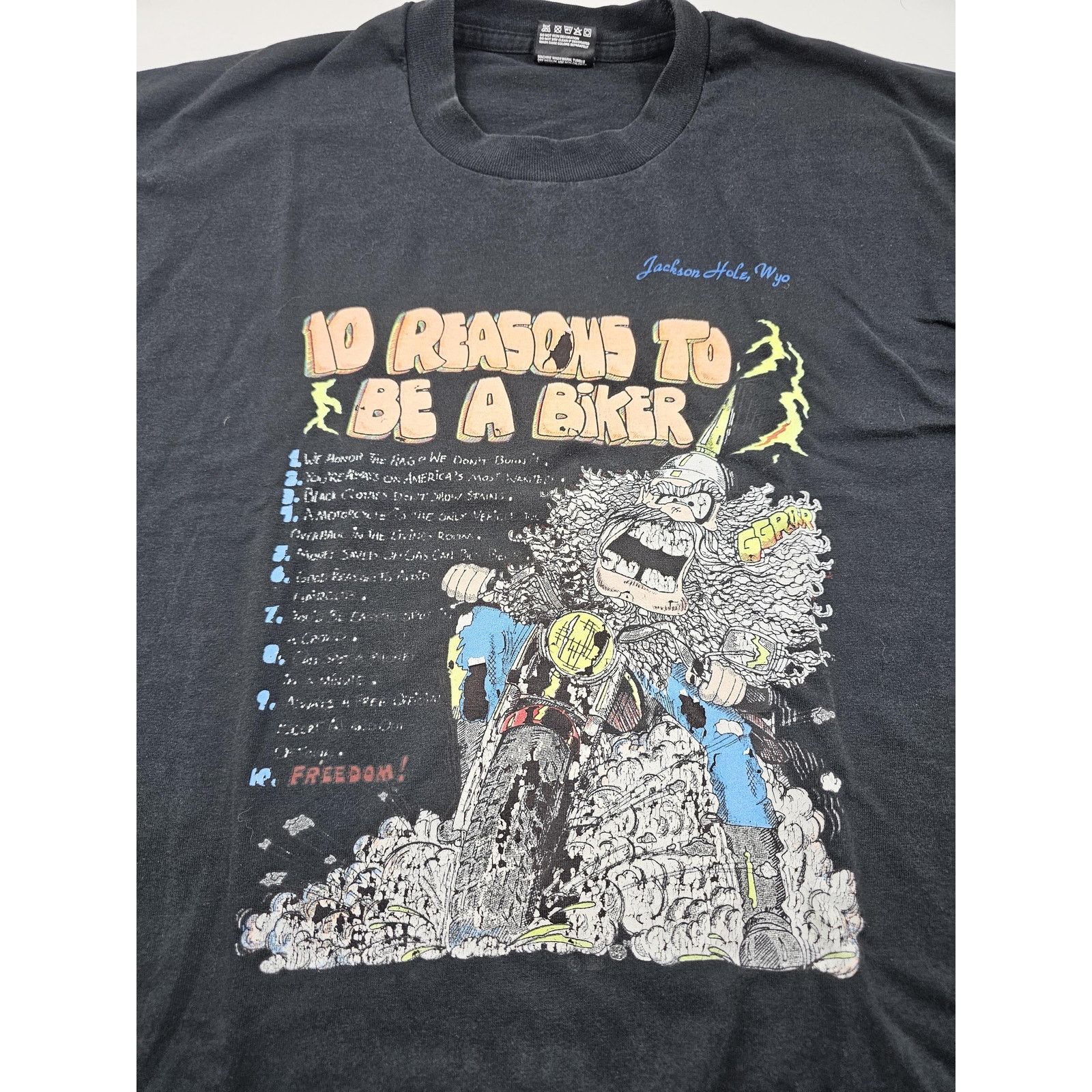Fruit Of The Loom Vintage 10 Reasons to Be a Biker Motorcycle T-shirt Sz 2XL Size US XXL / EU 58 / 5 - 2 Thumbnail