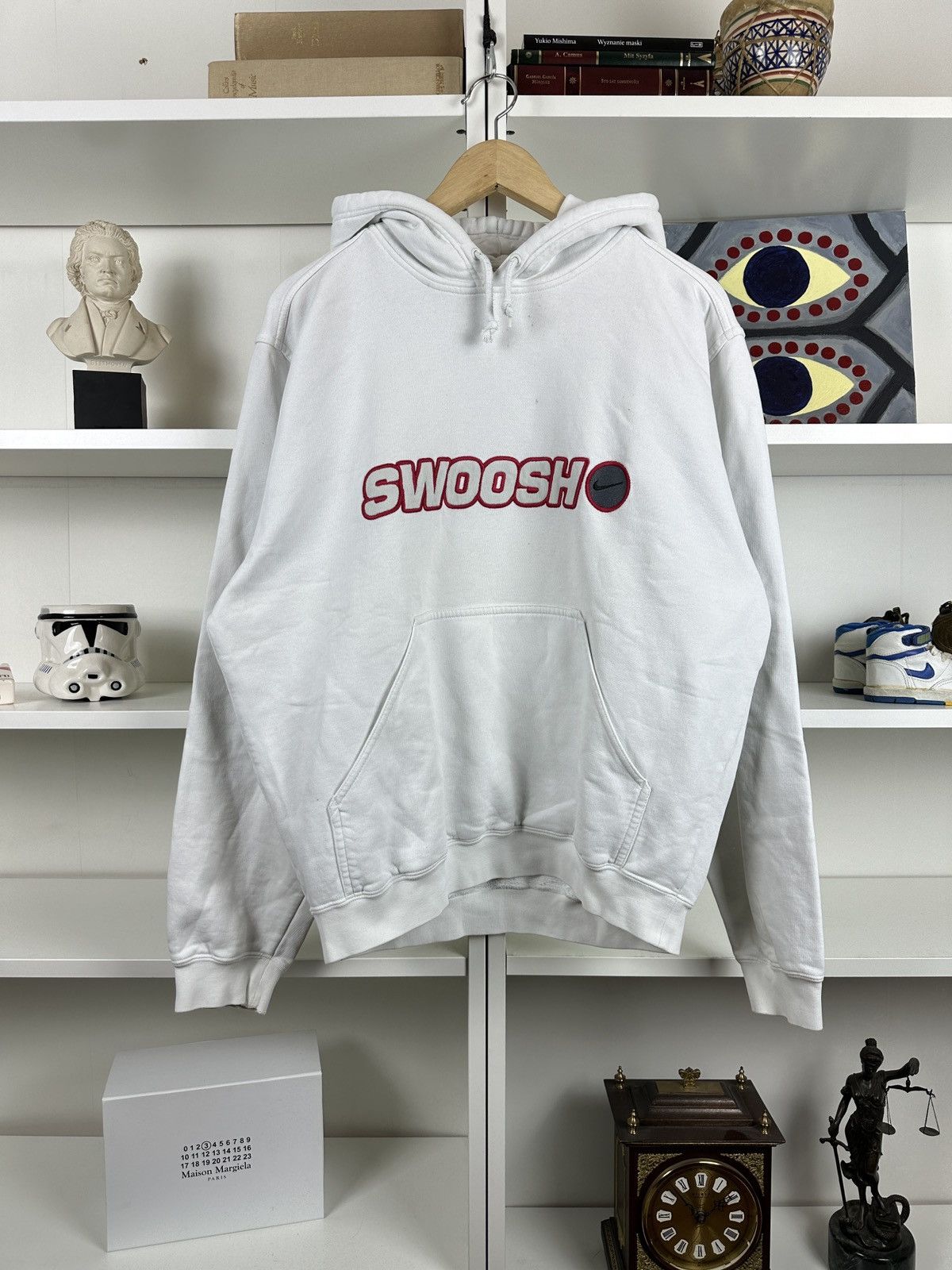 Nike Vintage nike 2000s y2k swoosh embroided hoodie Size US L / EU 52-54 / 3 - 1 Thumbnail