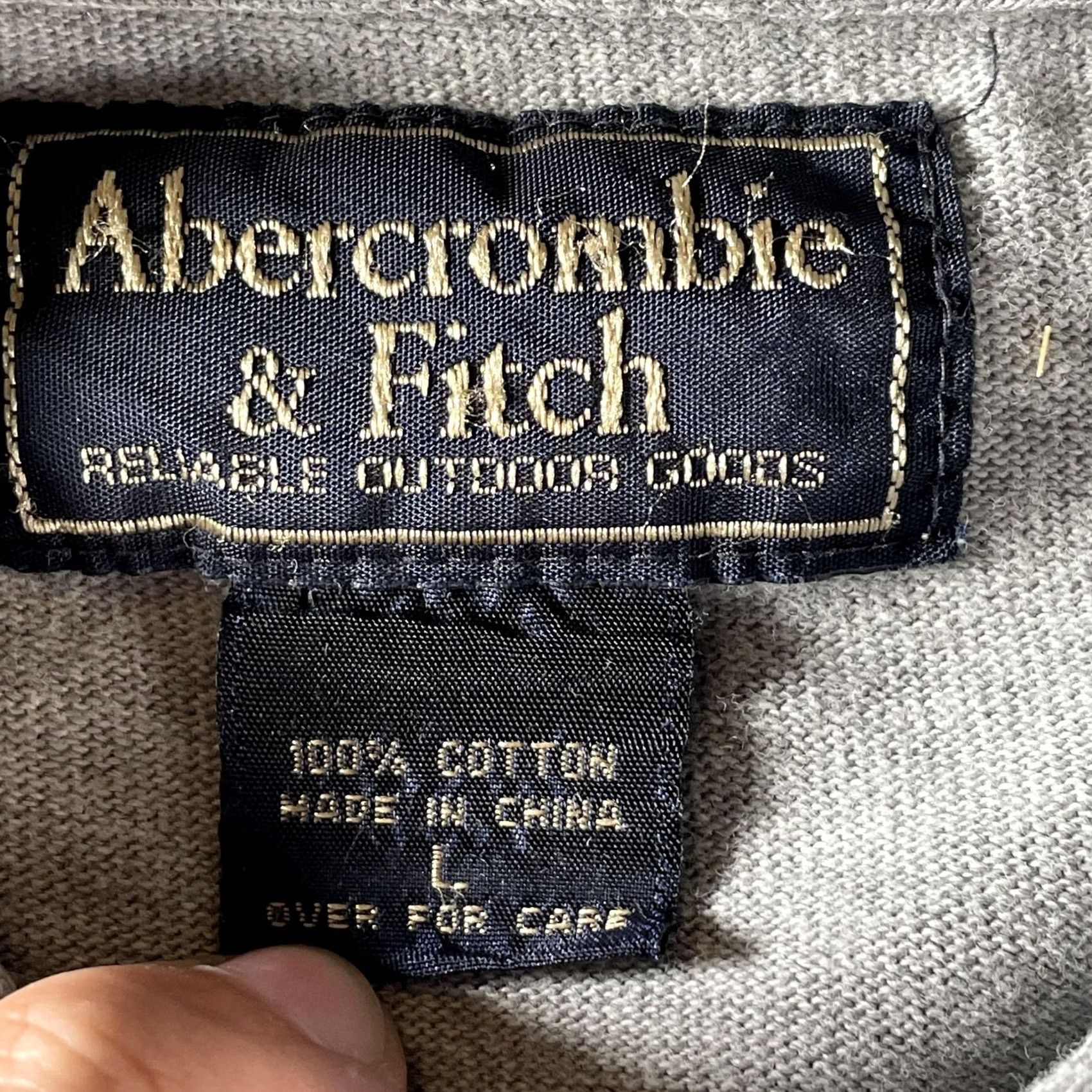 Abercrombie & Fitch Abercrombie & Fitch Shirt Mens Large Gray Long Sleeve Polo Rugby Number 1 Logo Size US L / EU 52-54 / 3 - 2 Thumbnail