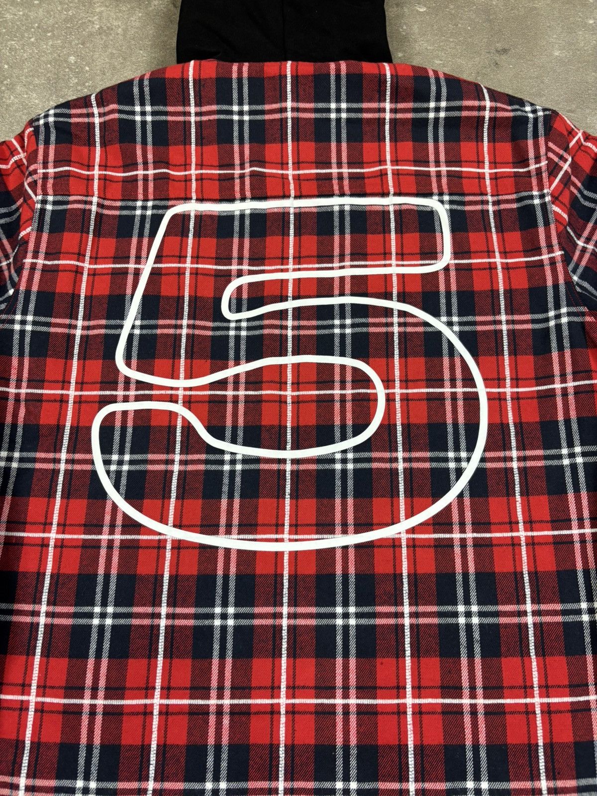 Sp5der Sp5der Hooded Zip Flannel Shirt Jacket, Red Size US S / EU 44-46 / 1 - 3 Thumbnail