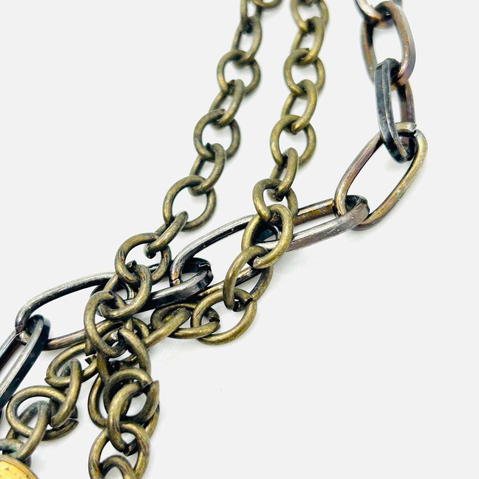 Handmade Vintage Y2K Euro Coin Charm Layered Chain Necklace Size ONE SIZE - 6 Thumbnail