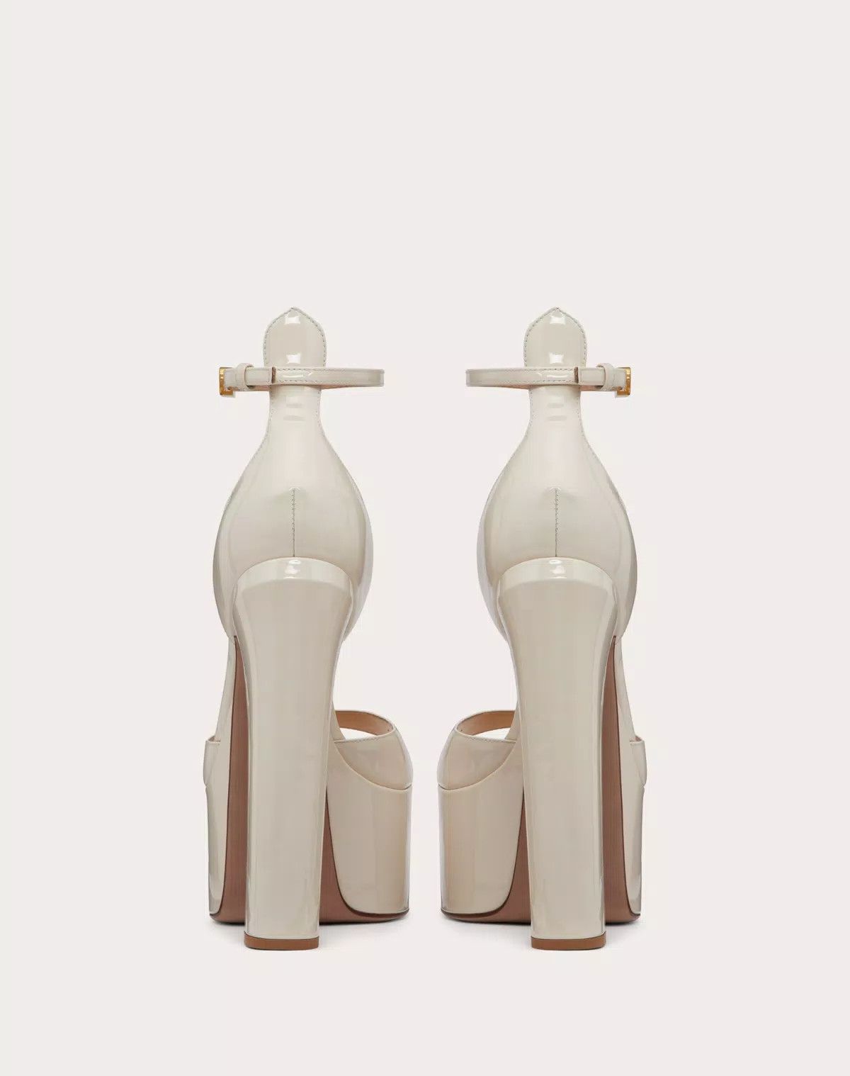 Valentino o1s1wg110426 Tan-Go Patent Leather Platform 155mm Sandals Size US 9.5 / IT 39.5 - 3 Thumbnail