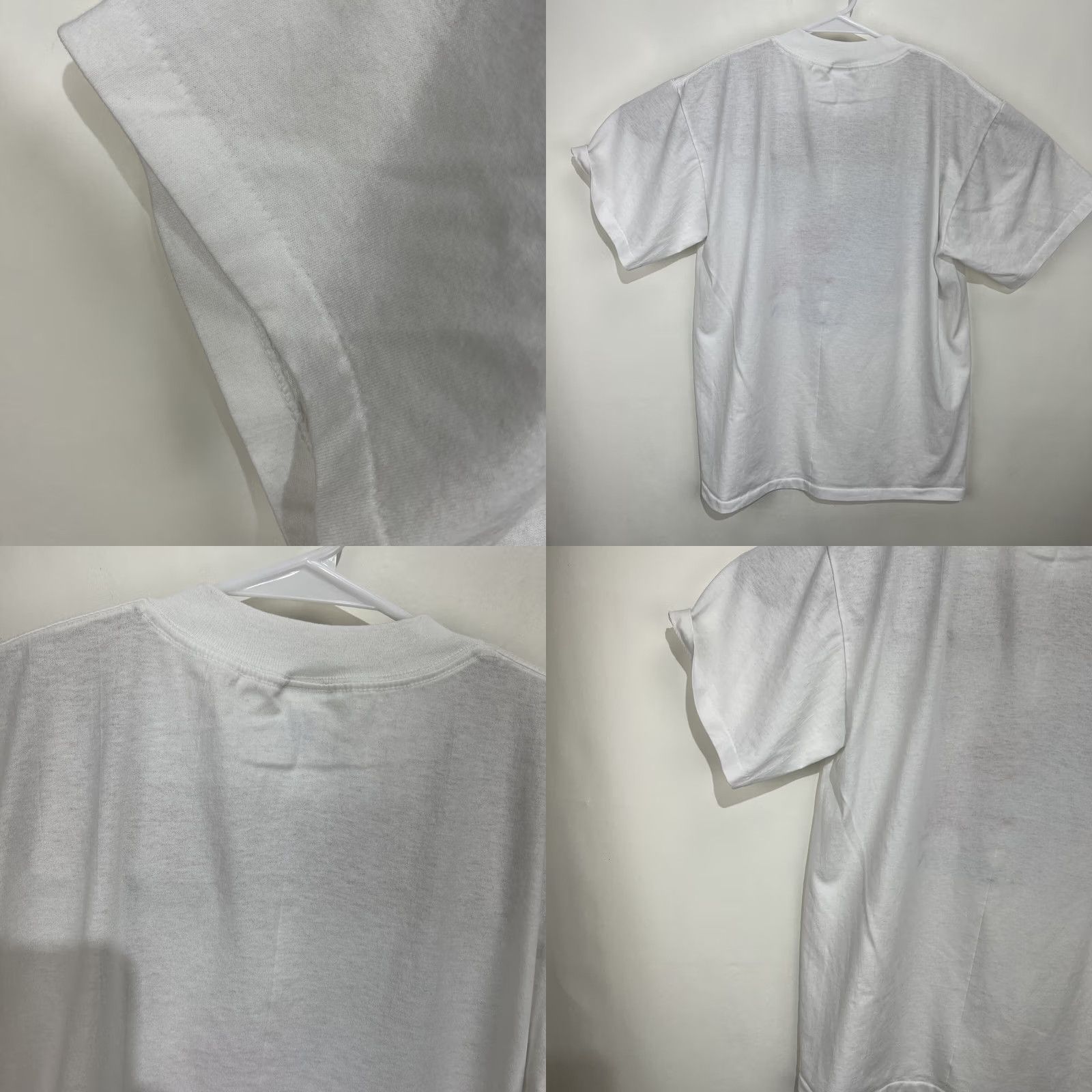 Vintage VINTAGE Murina T-Shirt USA 90s White Short Sleeve Crew Neck Large L Men's Graphic Print Single Stitch Signature Logo Front/Back Blue Size US L / EU 52-54 / 3 - 8 Thumbnail