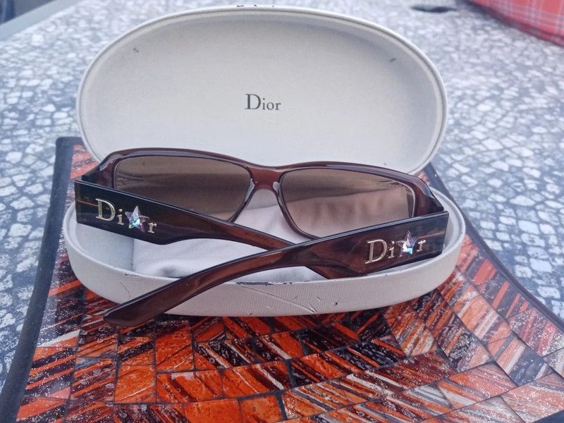 image of Christian Dior Sunglasses Shiny 1 Mask Shield Sport Logo in Brown, Women's