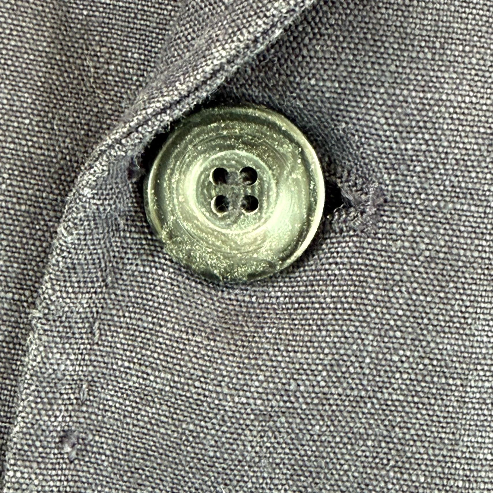 Vintage VINTAGE Armani Jeans AJ Sports Coat Blazer Jacket Men US38 Navy Hemp Three-Button Single-Breasted Notch Lapel 90s Classic Designer Preppy Italy Mens Size 46R - 4 Thumbnail