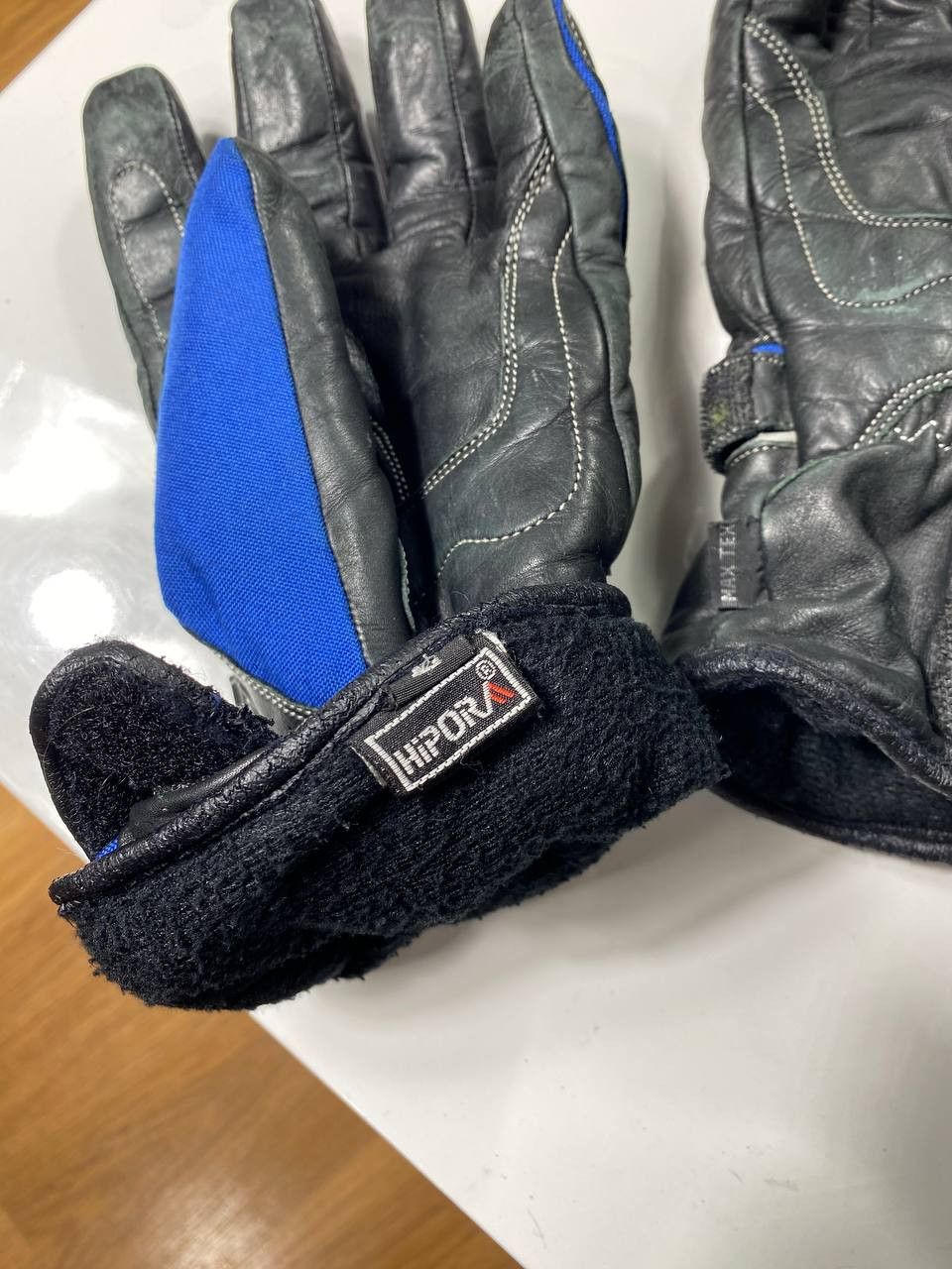 Leather Vintage moto gloves avant garde leather y2k Size ONE SIZE - 13 Thumbnail