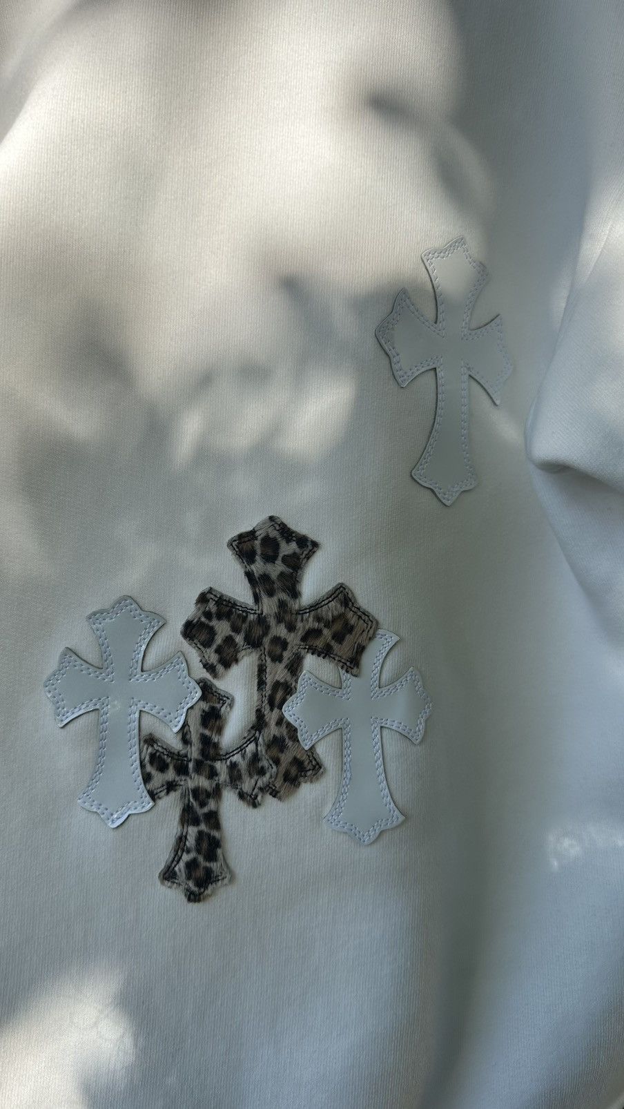 Chrome Hearts Chrome Hearts White & Leopard Cross Patch Sweatshirt Size US L / EU 52-54 / 3 - 15 Thumbnail