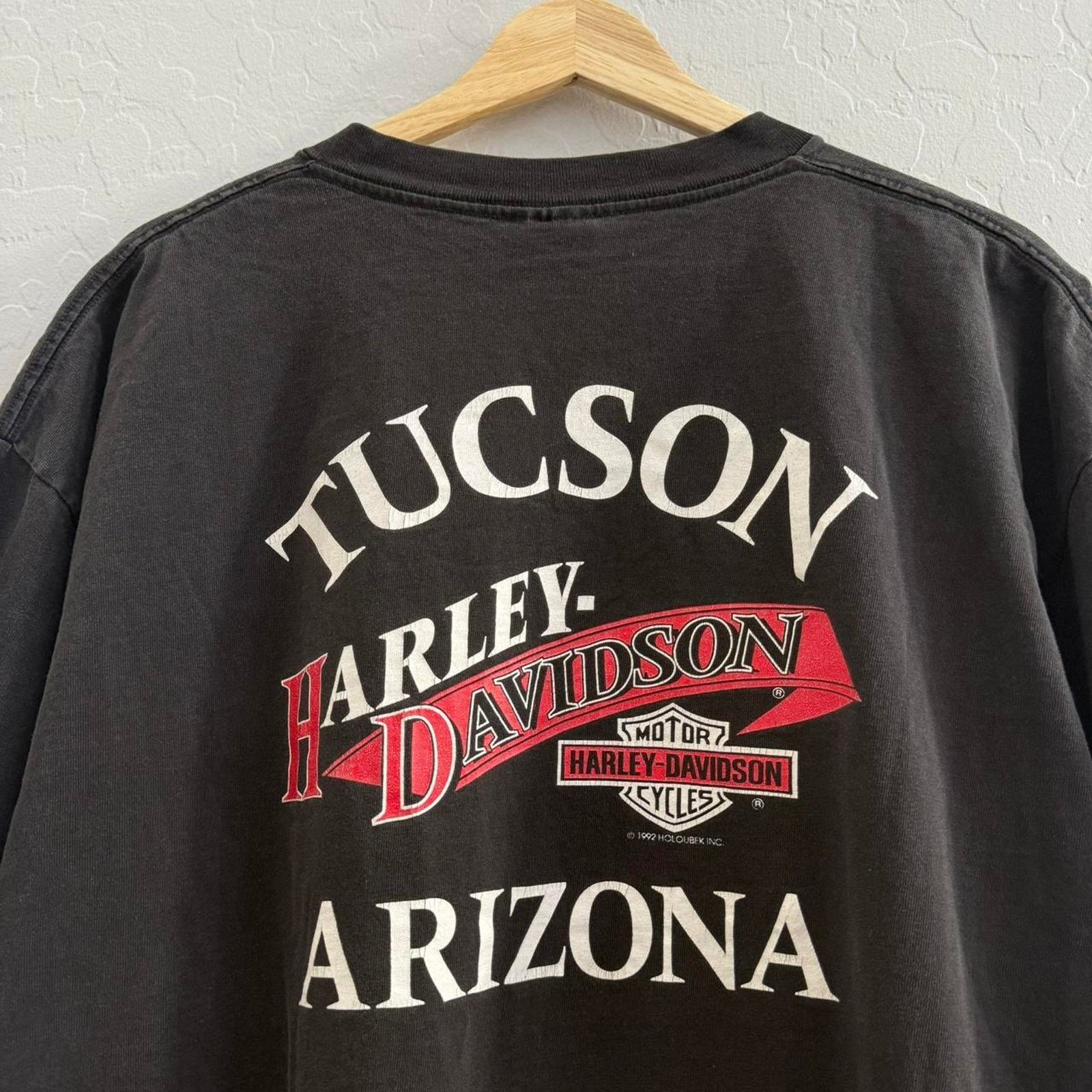 Harley Davidson Vintage 1992 harley davidson tuscon eagle t-shirt Size US XL / EU 56 / 4 - 7 Thumbnail