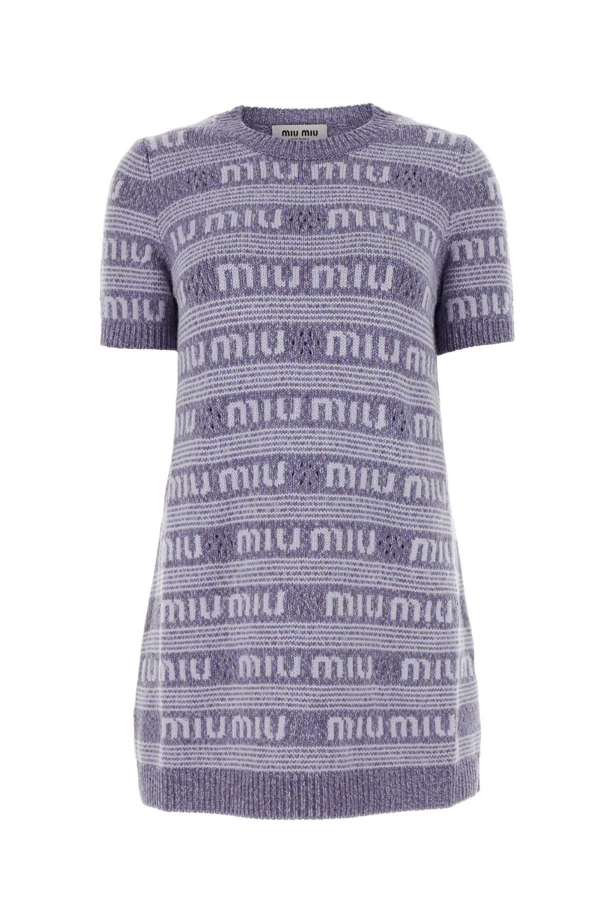 ワンピース Miu Miu Cappuccino Cotto Blend Shirt Dress Miu Miu Zip-up striped cotton poplin shirt dress Miu Miu