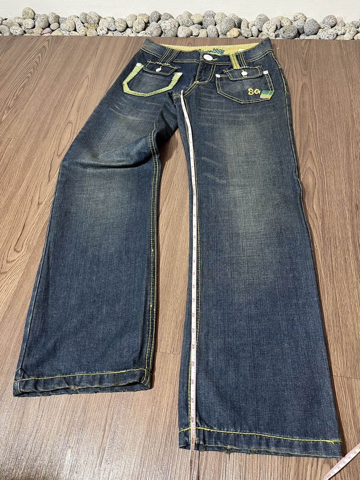 Blue Blue Japan × Hysteric Glamour × Japanese Brand Y2K Blue Moon Blue japan Surfing Back Embroidery denim Size US 28 / EU 44 - 18 Thumbnail